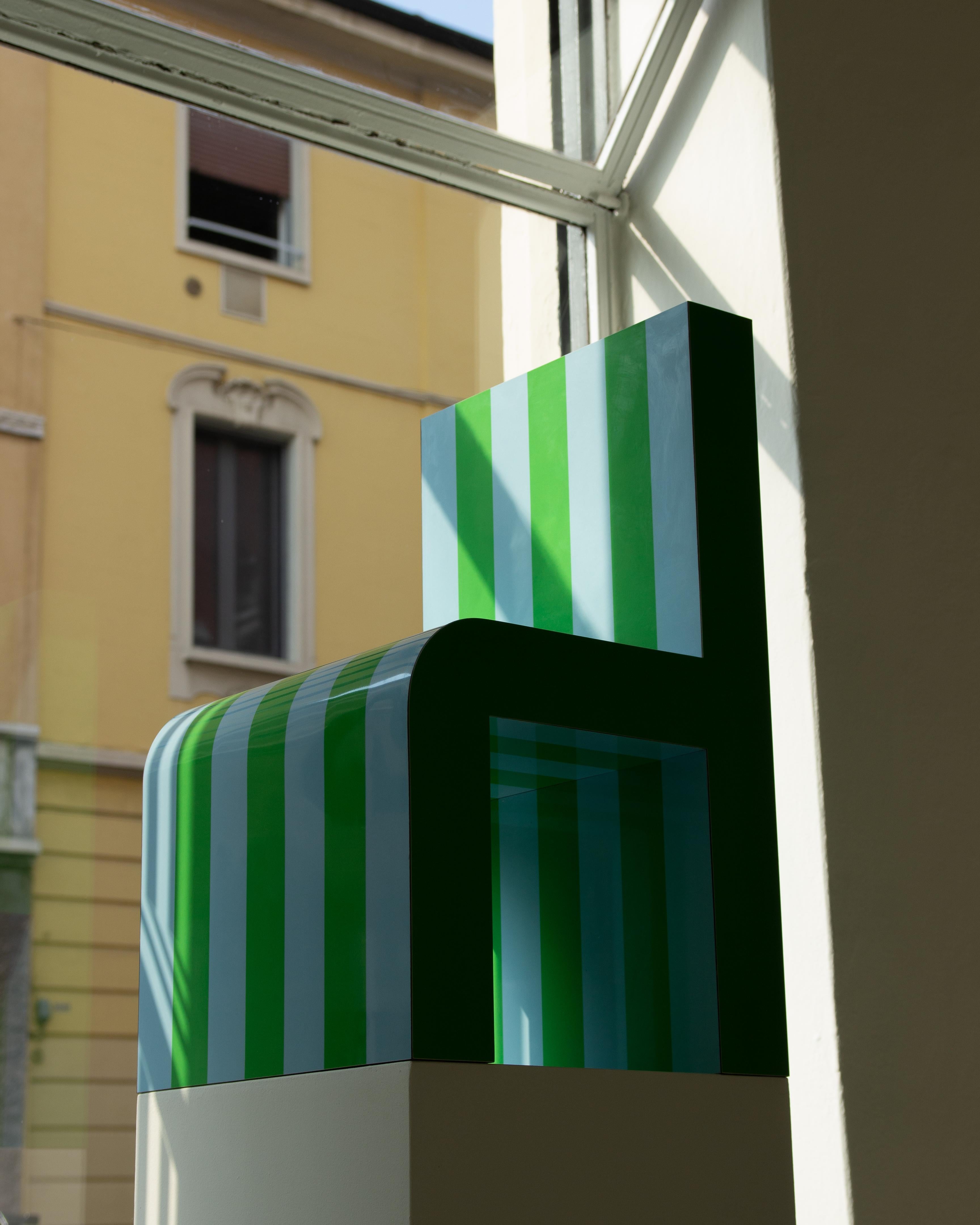 Italian Arthur Arbesser Pemo Chair No. 5 - Grass/Sky For Sale