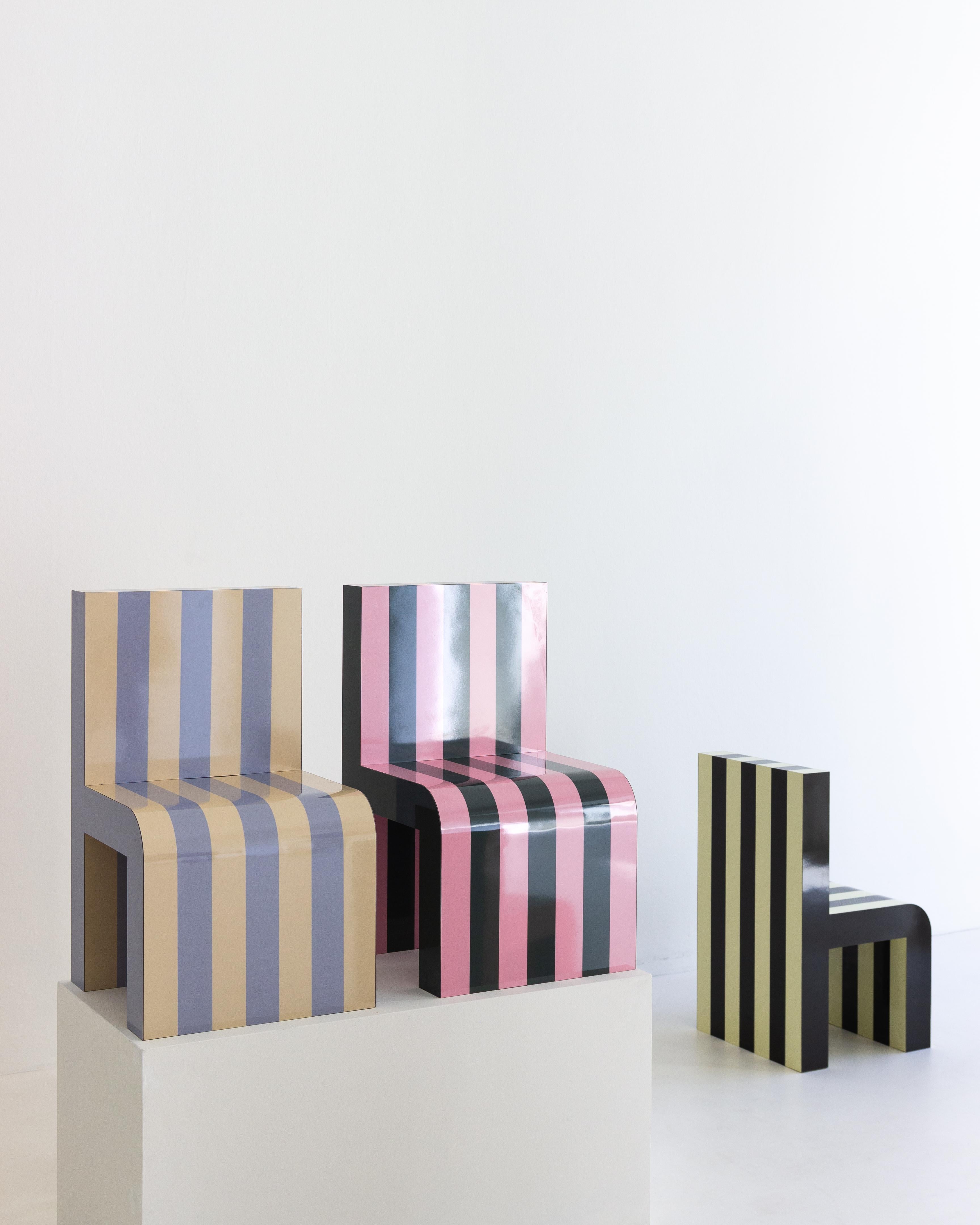 Arthur Arbesser Pemo Chair No. 8 - Milk/Black In New Condition For Sale In Milano, IT