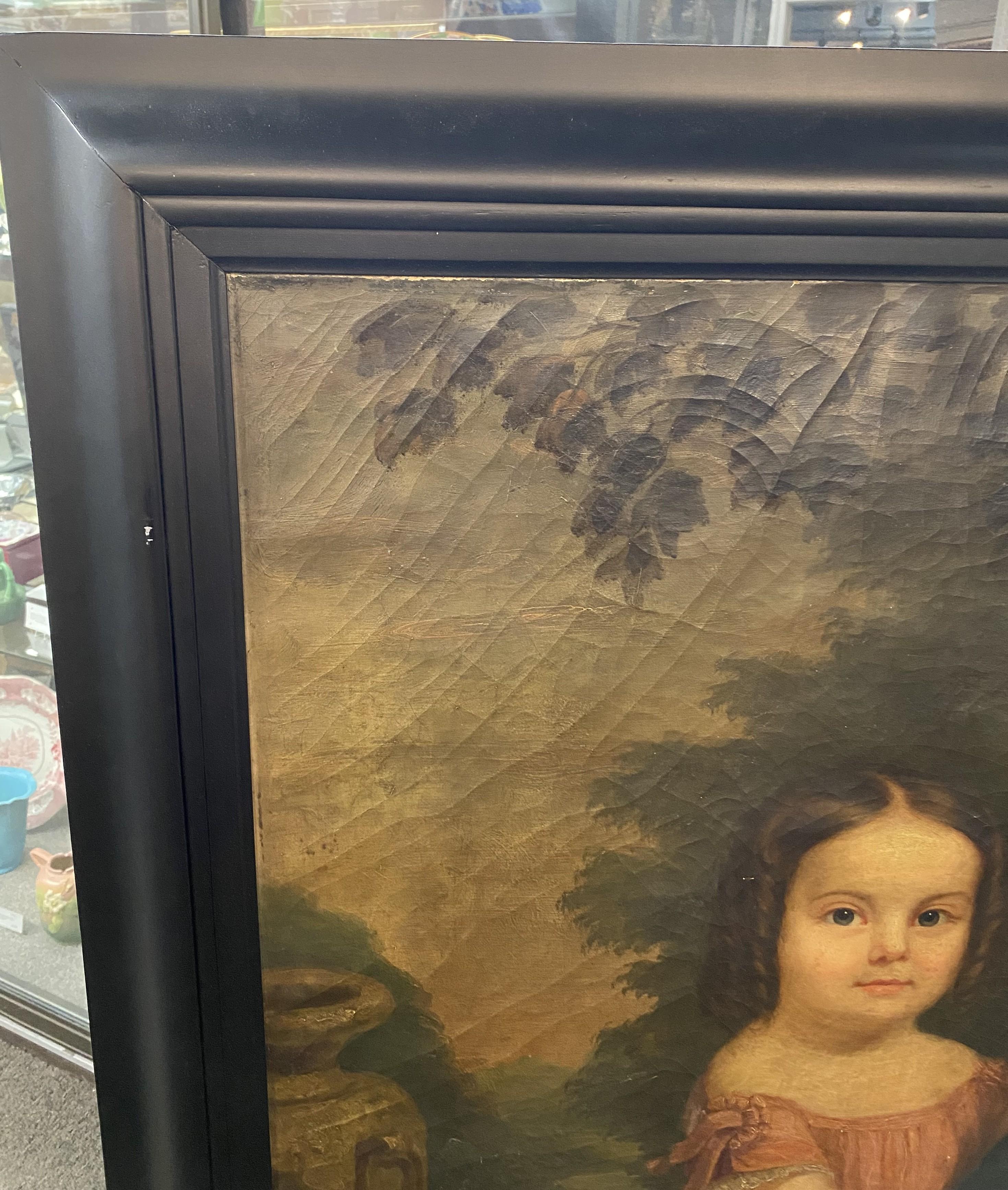 Splendido ritratto naif di due bambini, un ragazzo e una ragazza, realizzato all'inizio del XIX secolo e attribuito all'artista americano Arthur Armstrong (1798-1851). Armstrong nacque a Carlisle, in Pennsylvania, da una famiglia storica che
