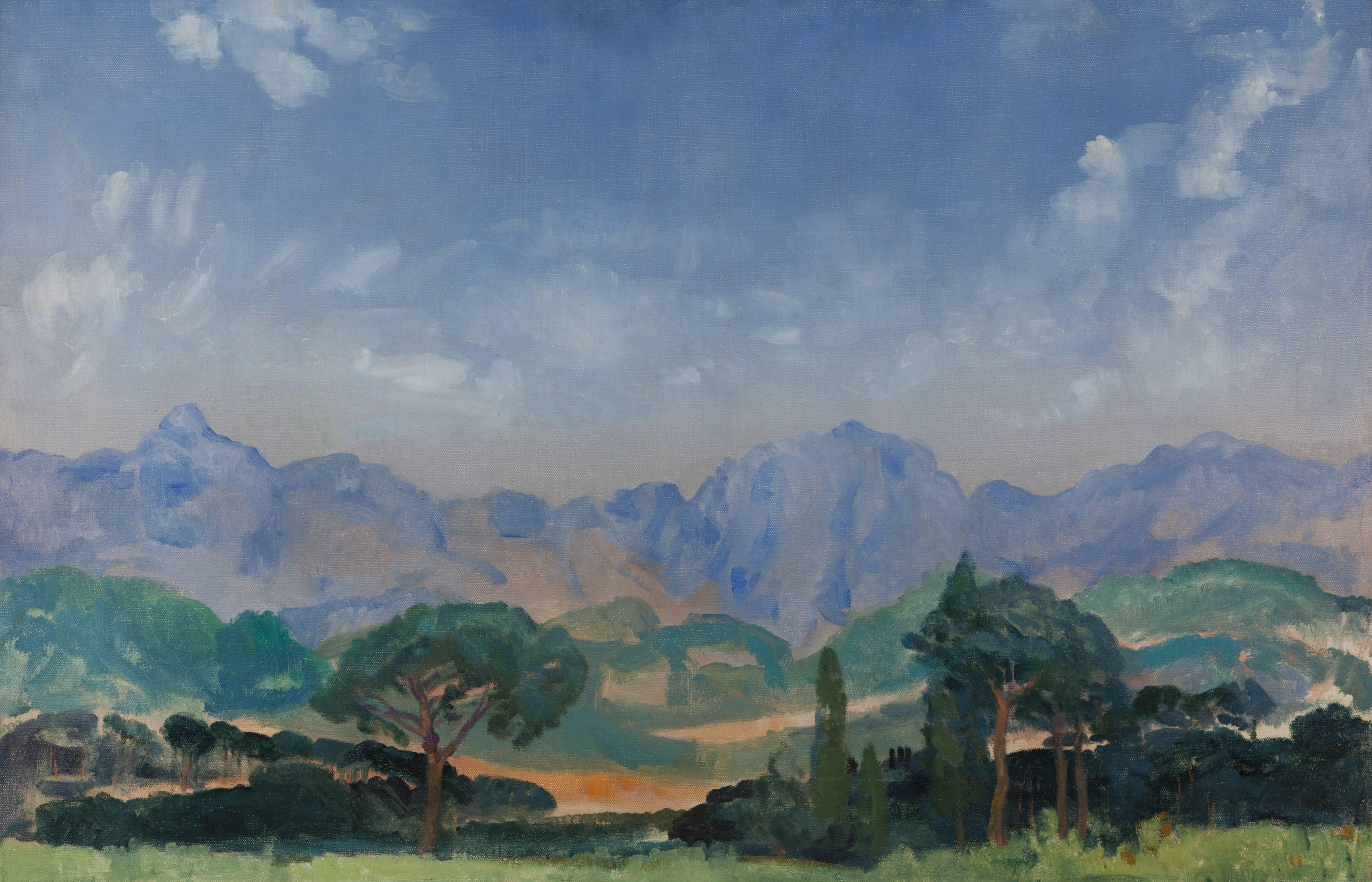 Arthur B. Davies Landscape Painting - Italian Landscape