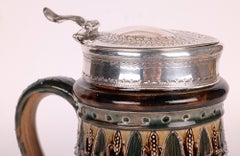 Arthur Barlow Doulton Lambeth Jarra grande de plata montada 1874