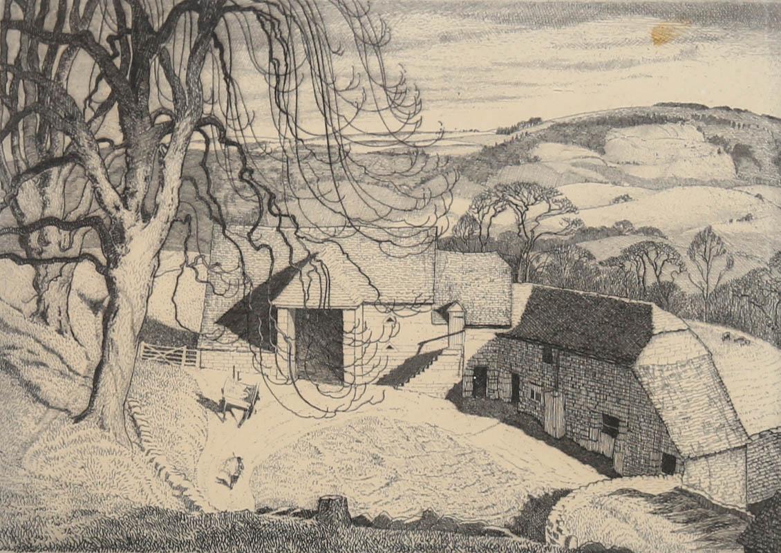 Arthur Bell (1897-1995)  - Framed Mid 20th Century Etching, Goldwell Farm For Sale 1