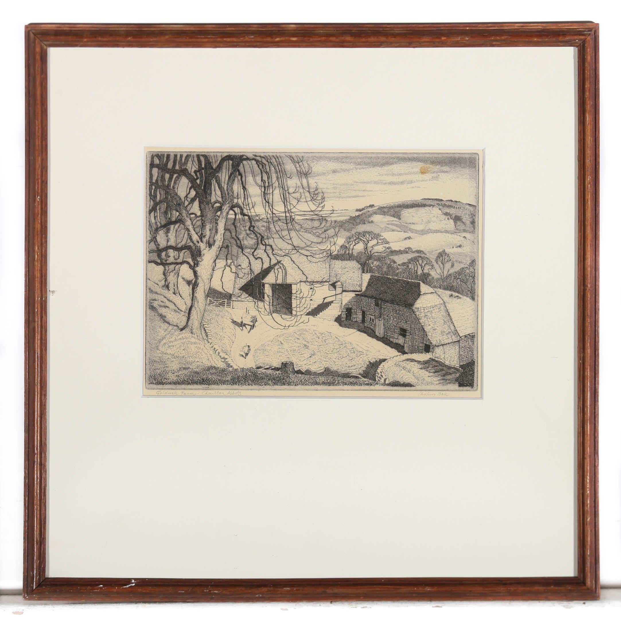 Arthur Bell (1897-1995)  - Framed Mid 20th Century Etching, Goldwell Farm For Sale 2