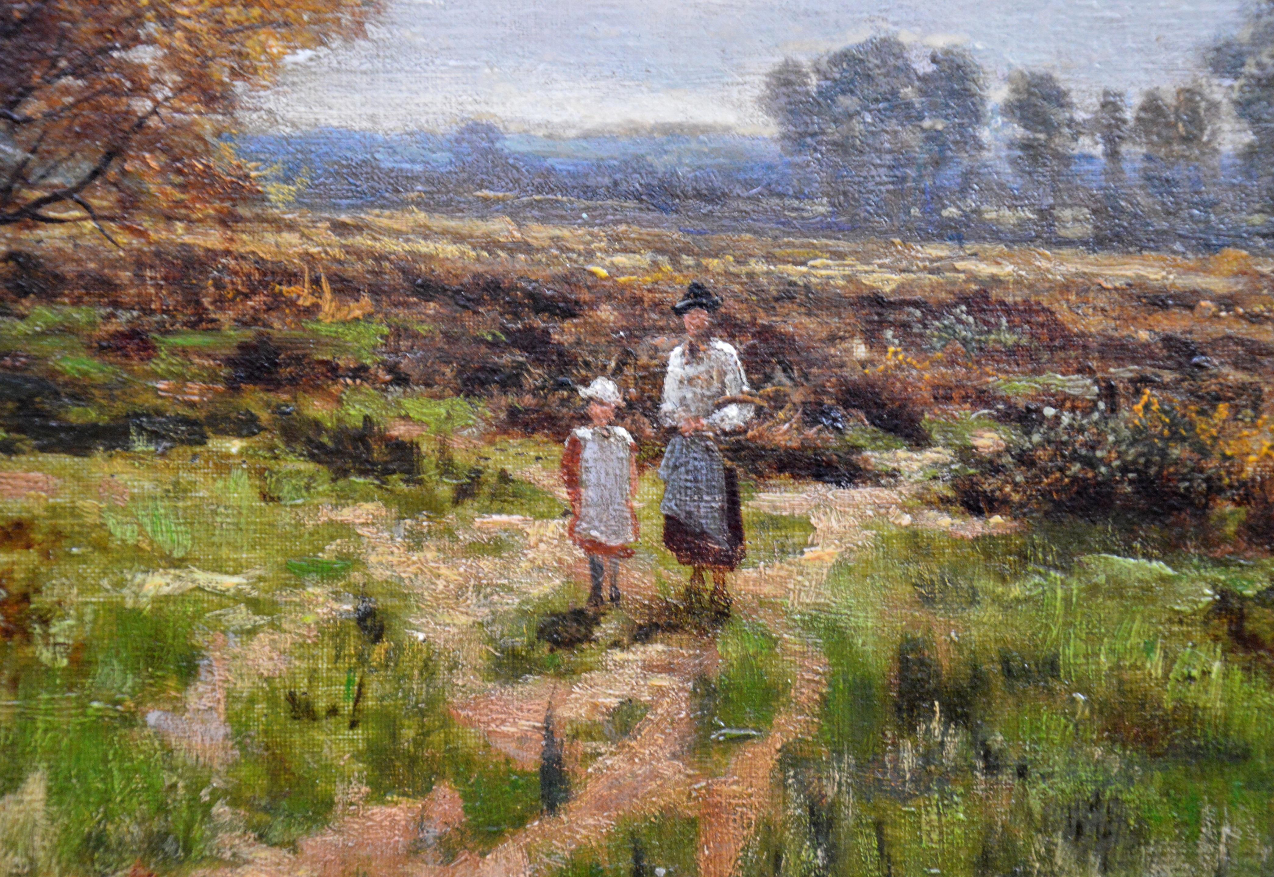 Near Stratford on Avon - 19th Century English Landscape Oil Painting - Brown Landscape Painting by Arthur Bevan Collier