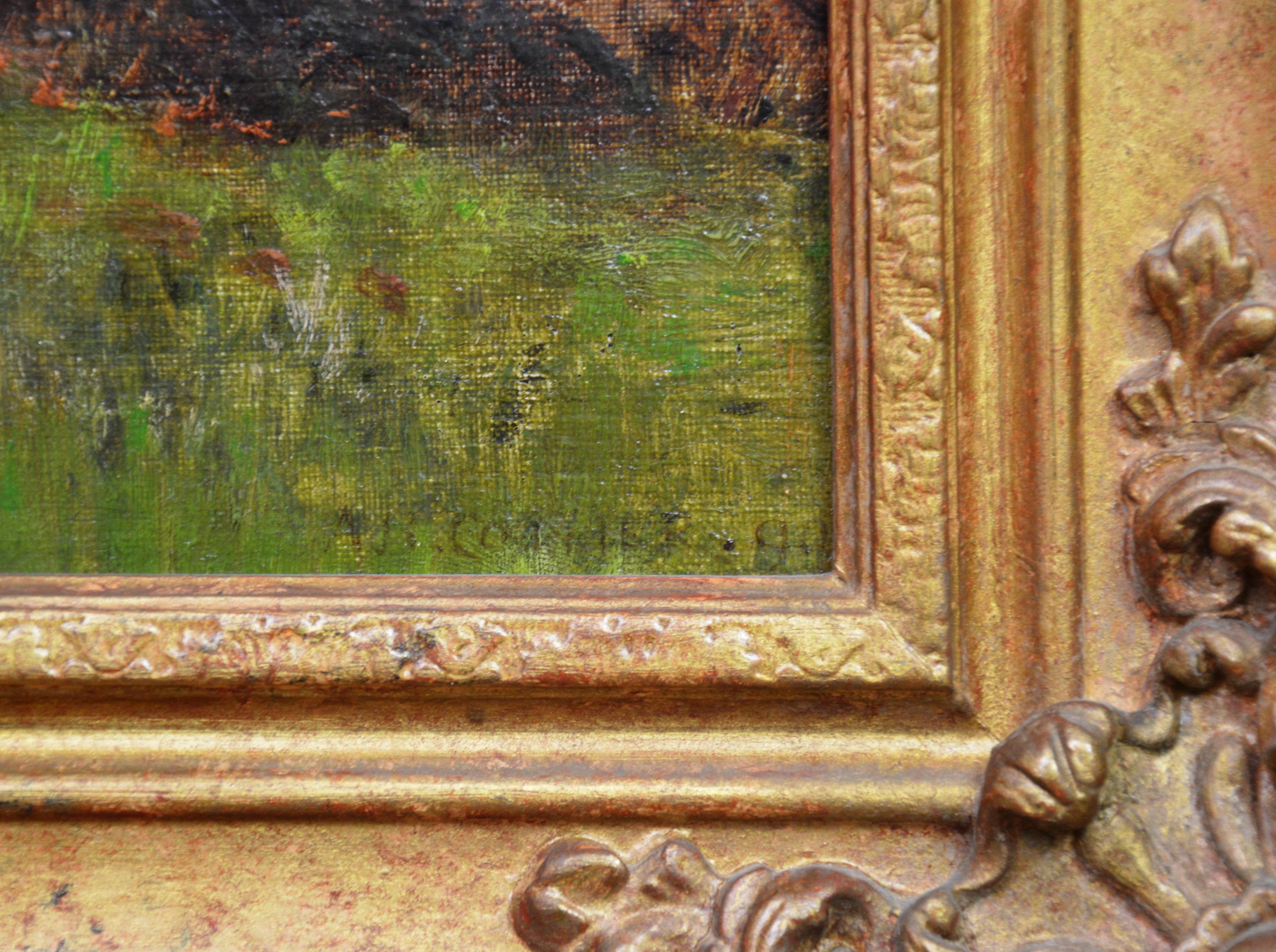 Near Stratford on Avon - 19th Century English Landscape Oil Painting 2