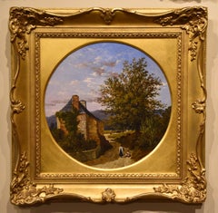 Peinture à l'huile d'Arthur Bevan Collier « Une vue du sud-ouest »