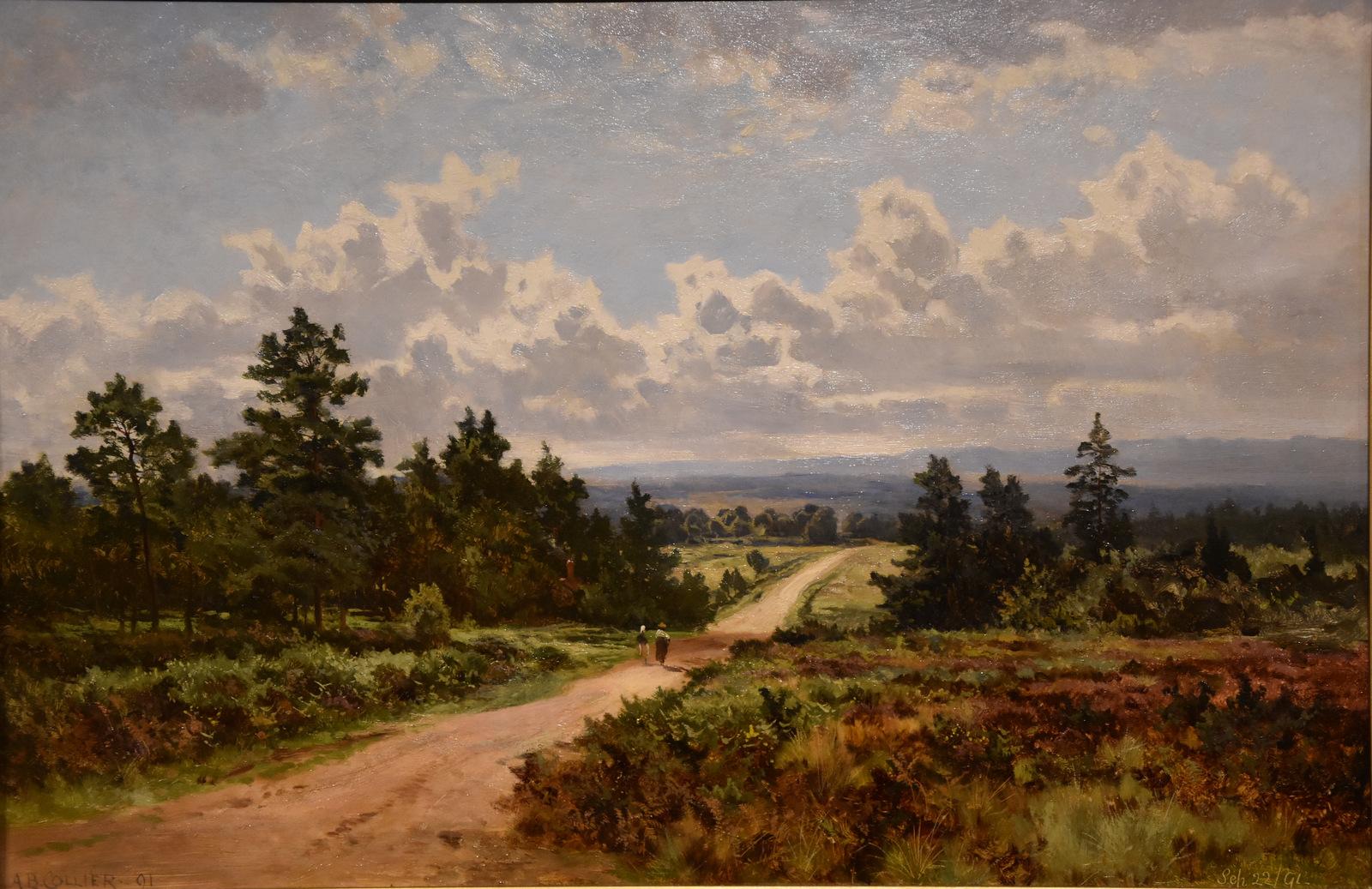 Peinture à l'huile d'Arthur Bevan Collier « The old Portsmouth Road, from Hindhead » 1
