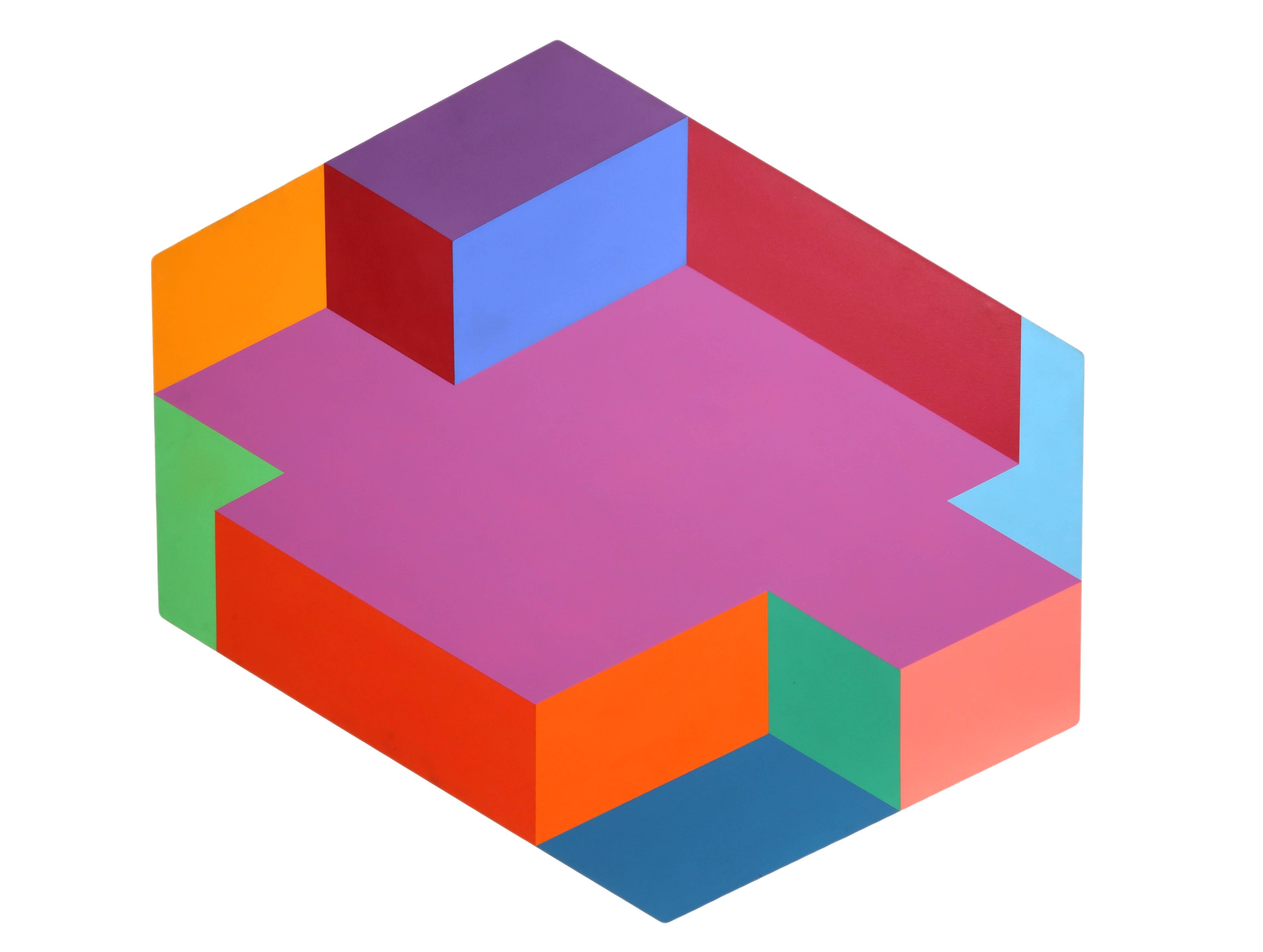 Esagono, grande quadro geometrico astratto in acrilico di Arthur Boden in vendita 1