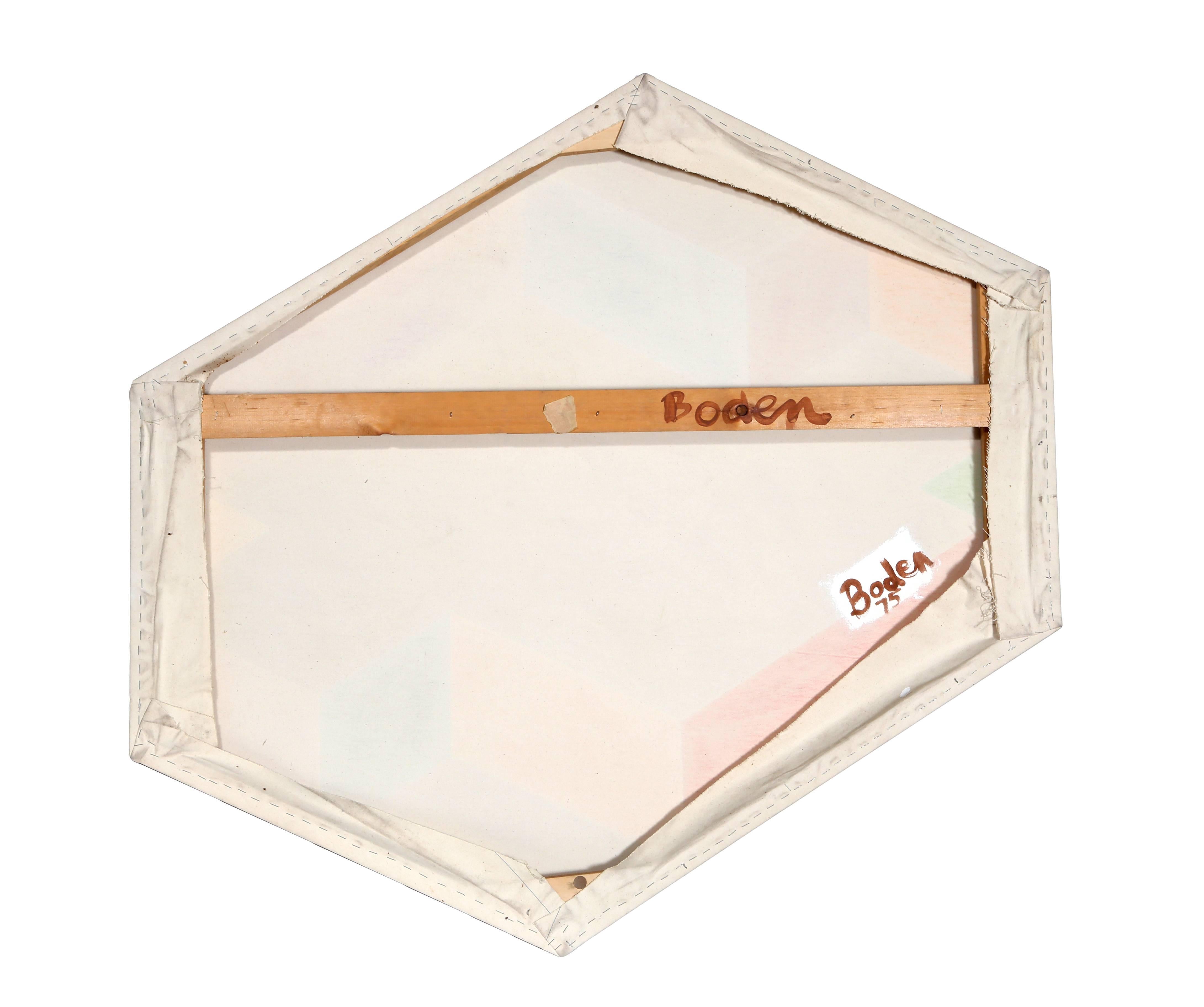 Esagono, grande quadro geometrico astratto in acrilico di Arthur Boden in vendita 2