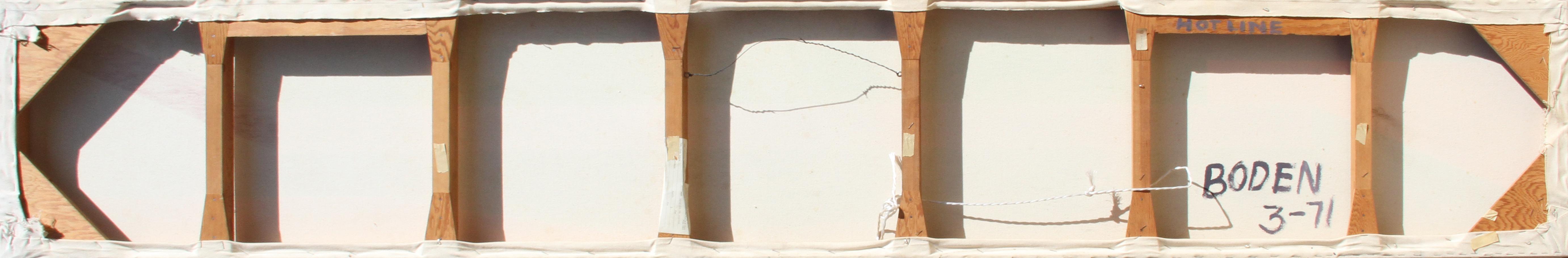 Hot Line, grande dipinto OP di Arthur Boden 1971 in vendita 3