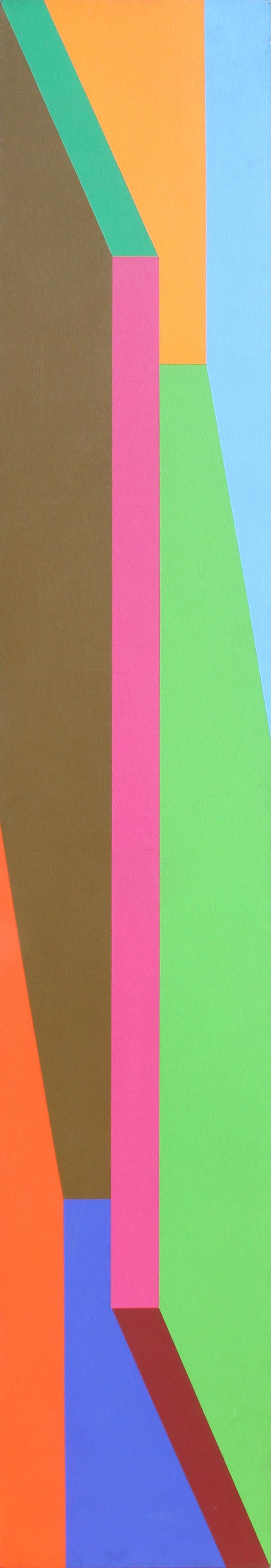 Hot Line, grande dipinto OP di Arthur Boden 1971 in vendita 1
