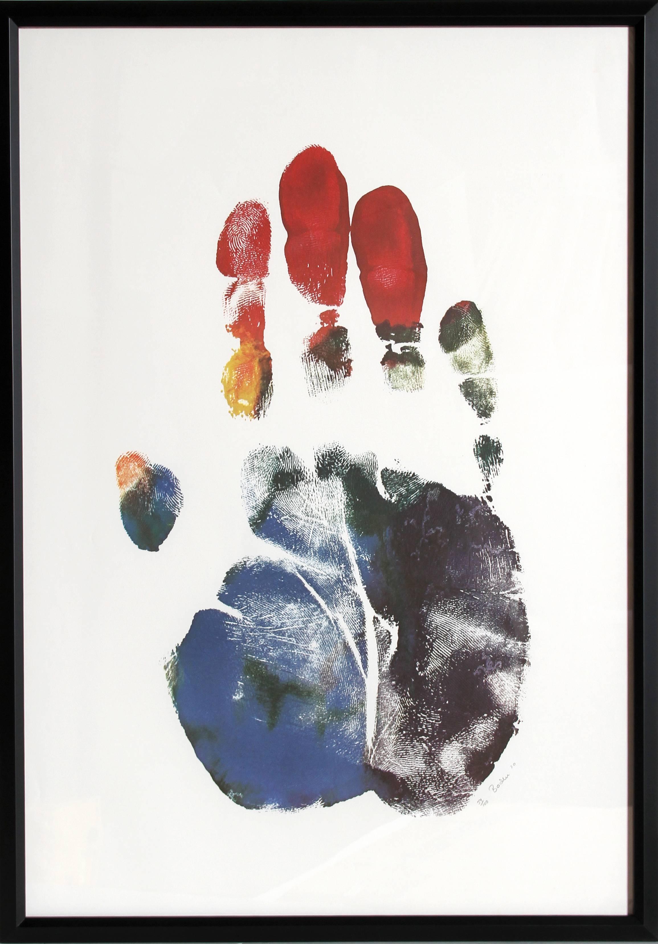 Arthur Boden Figurative Print - Hand Portrait