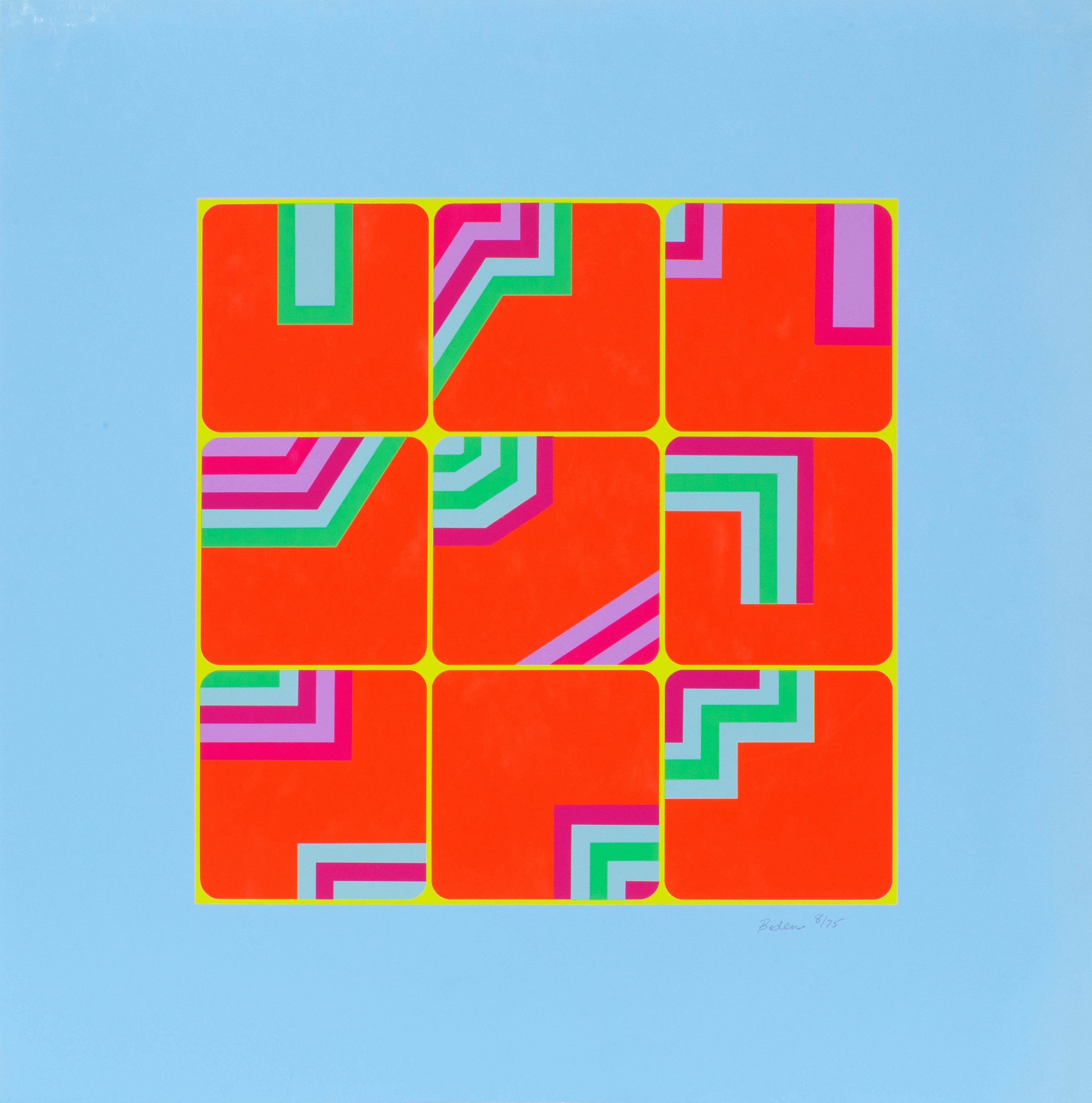 Puzzle, Abstract Pop Serigraph by Arthur Boden 