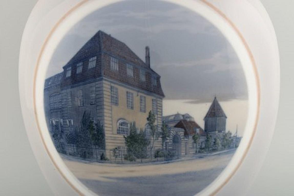 Danish Arthur Boesen for Royal Copenhagen, Large Unique Vase in Hand Painted Porcelain For Sale