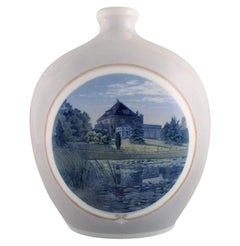 Arthur Boesen for Royal Copenhagen, Large Unique Vase in Hand Painted Porcelain