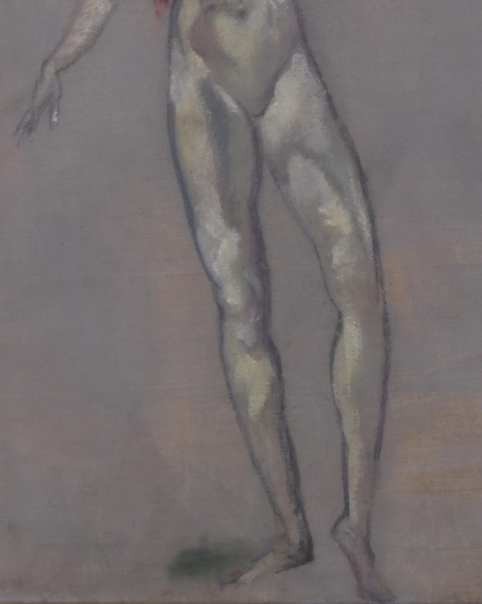Standing Female Nude - Ashcan School Painting by Arthur Bowen Davies