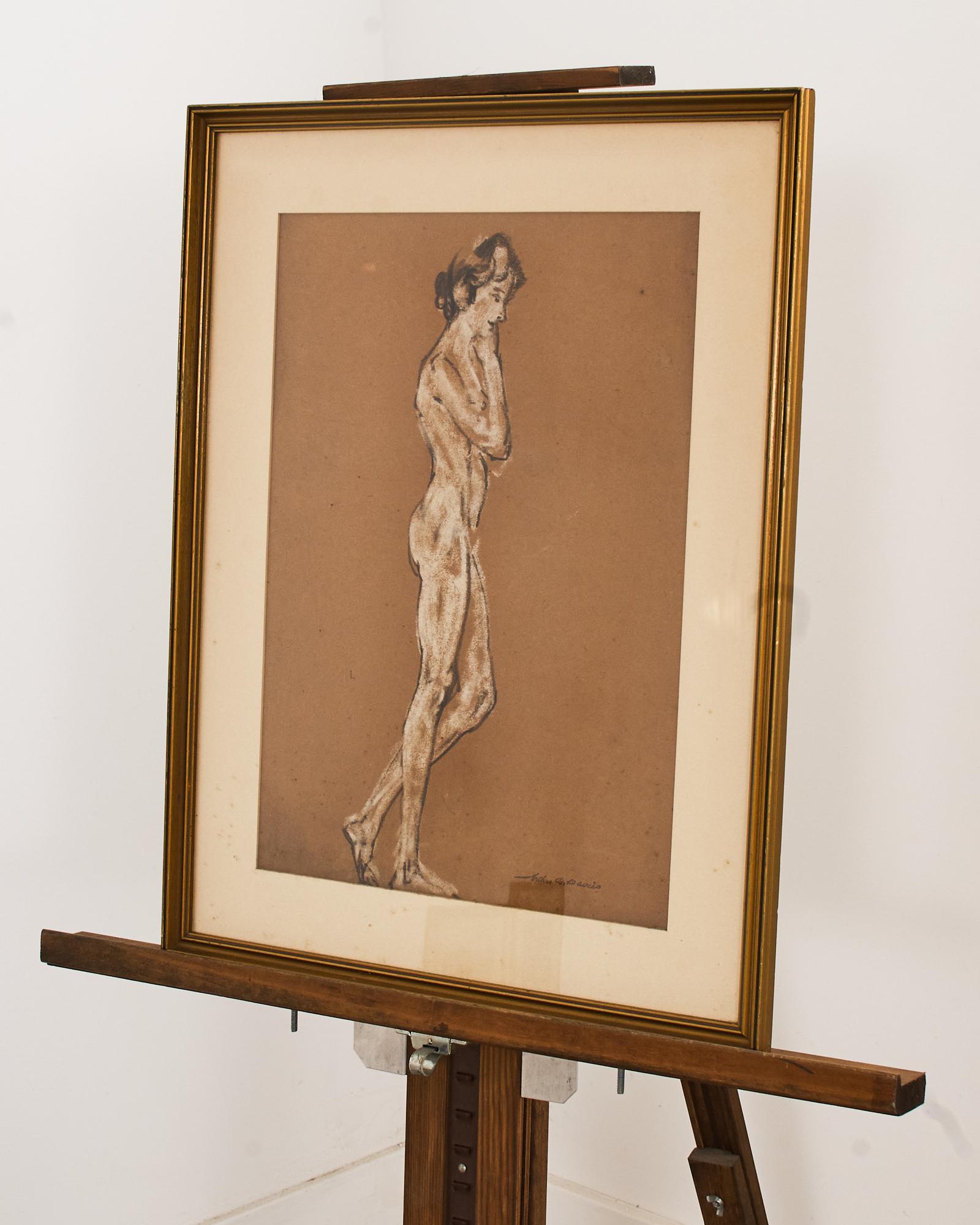 Arthur Bowen Davies Set of Three Nude Pastel Study C. 1900 In Distressed Condition For Sale In Rio Vista, CA