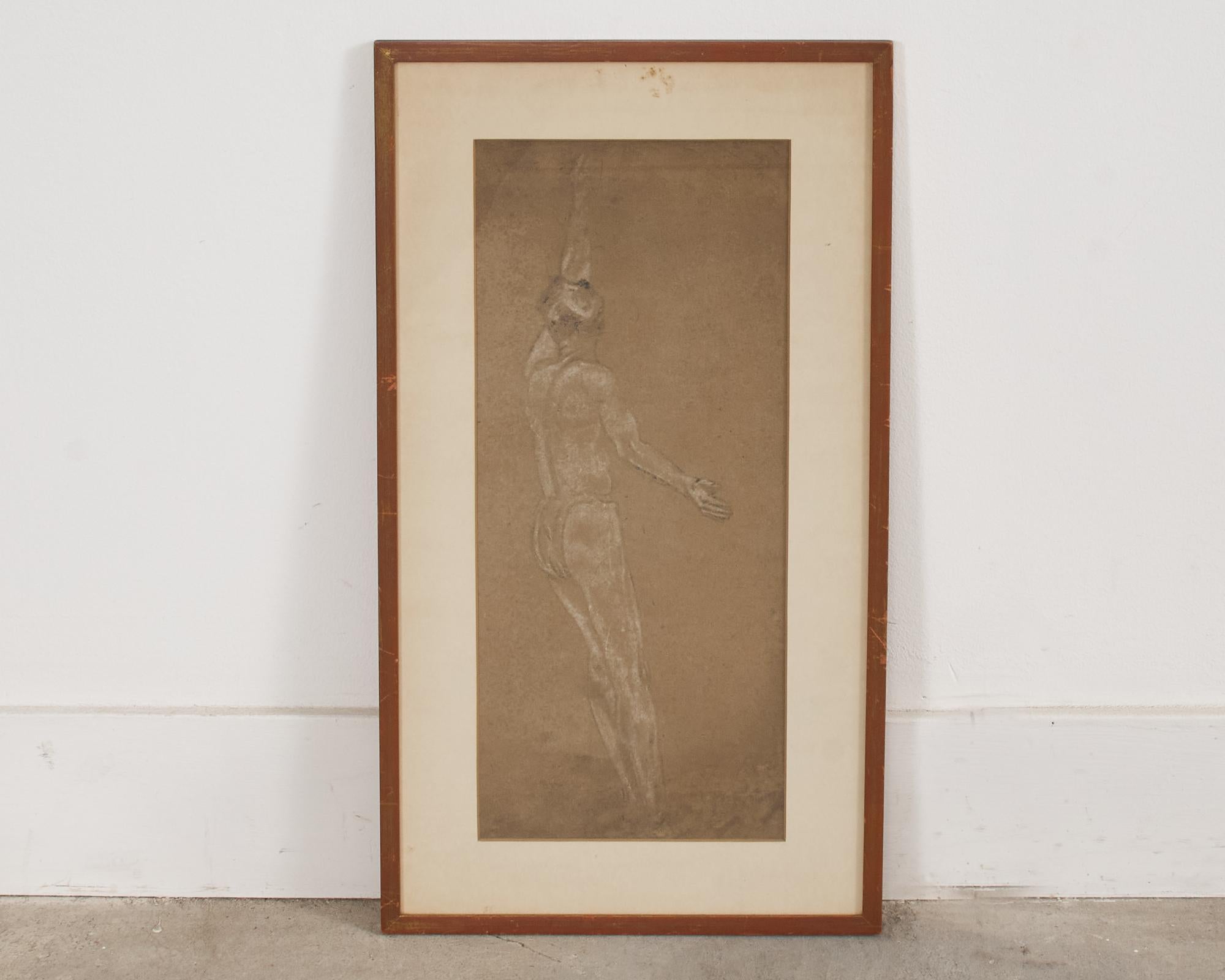 Arthur Bowen Davies Set of Three Nude Pastel Study C. 1900 For Sale 1