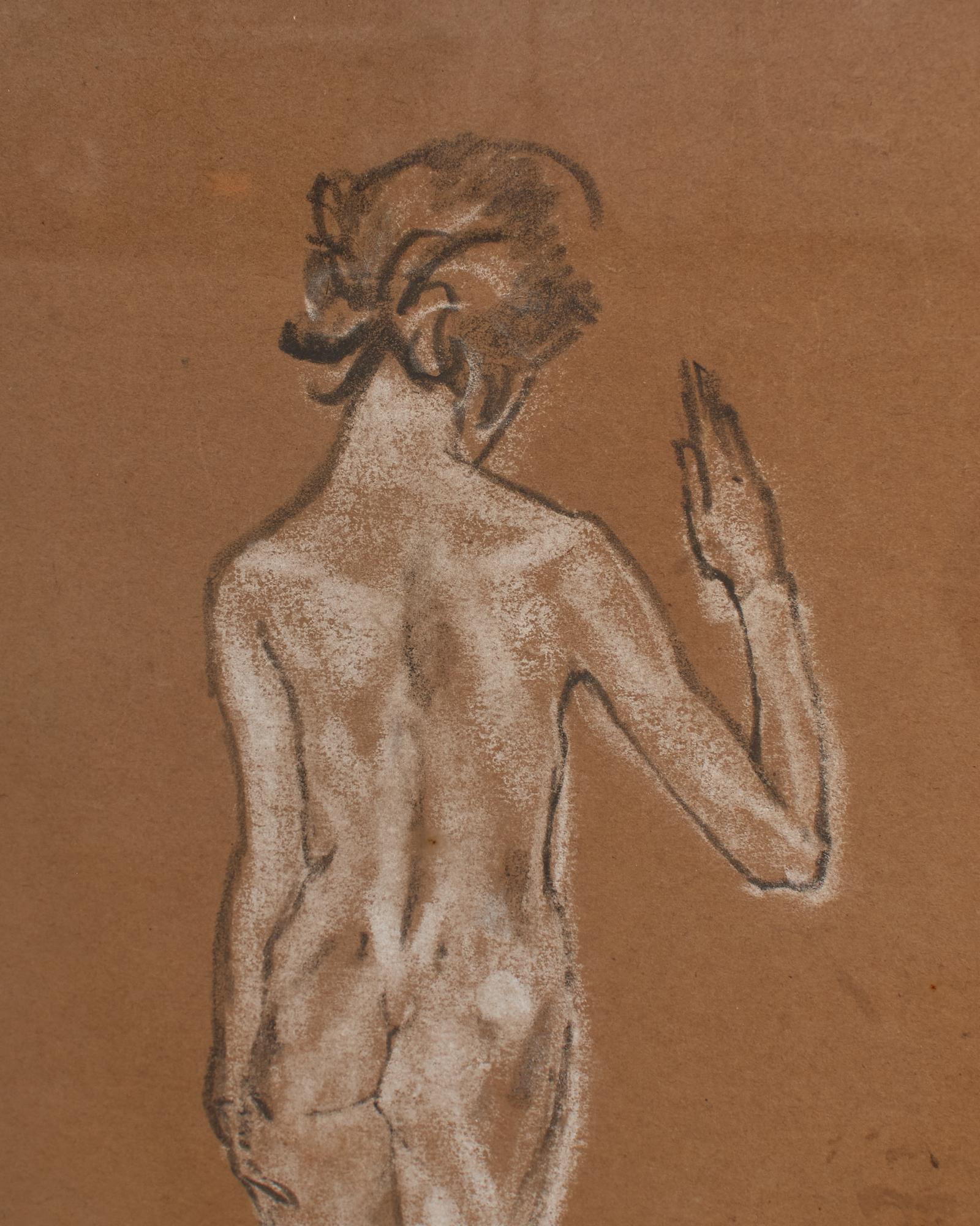 Arthur Bowen Davies Set of Three Nude Pastel Study C. 1900 For Sale 2