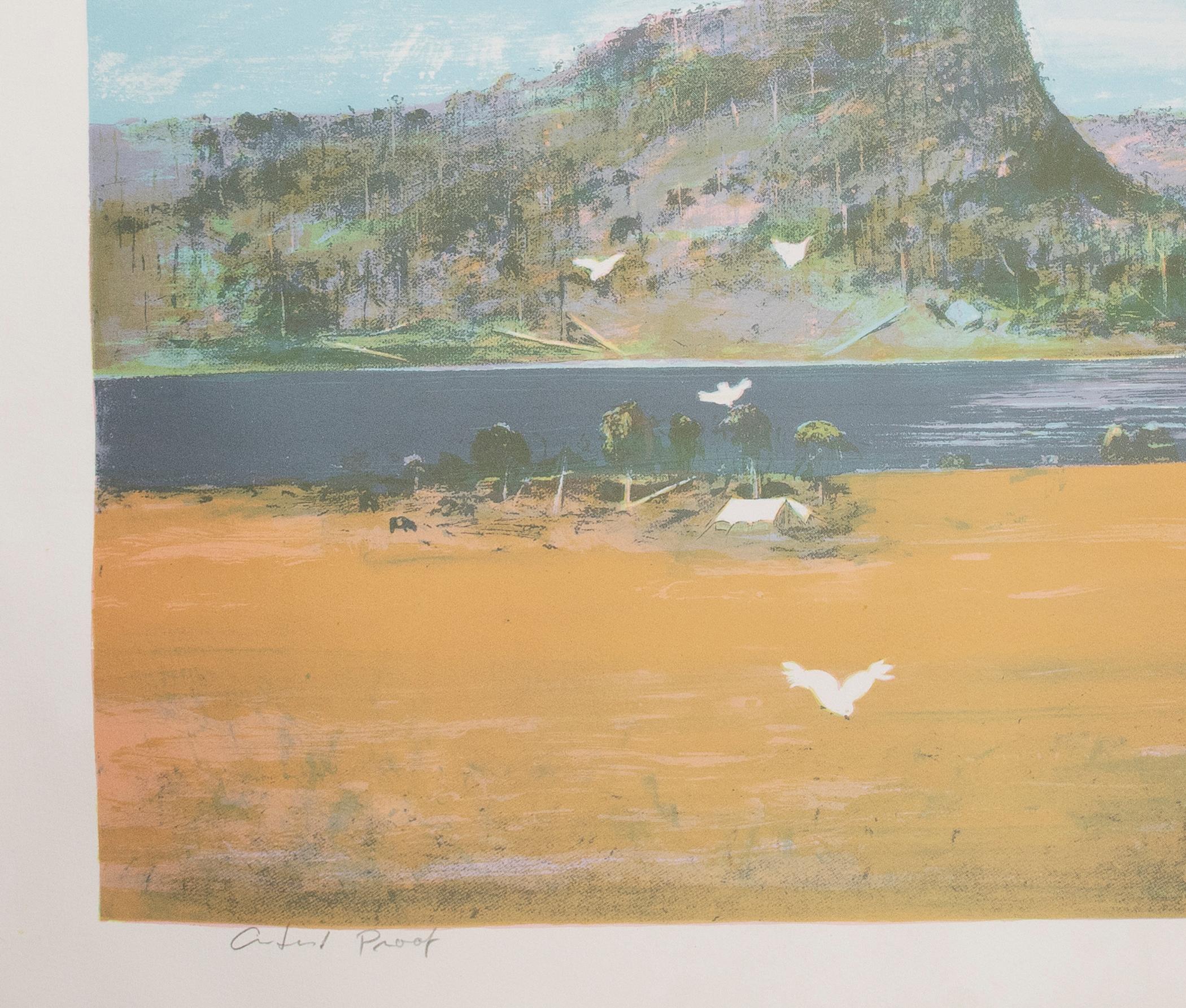 Pulpit Rock et les cacatoès - Contemporain Print par Arthur Boyd