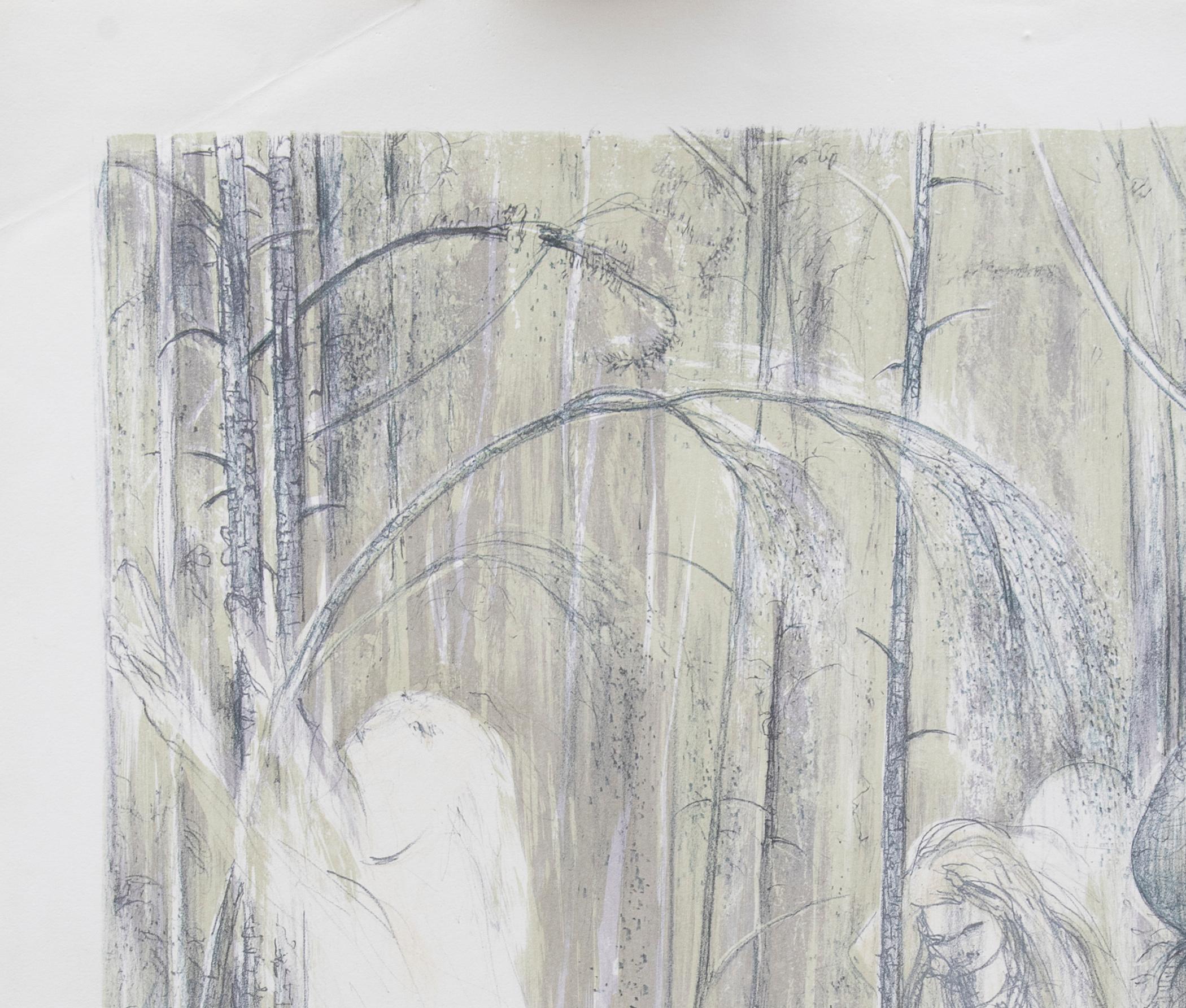 St Francis in the Wood - Contemporary Print by Arthur Boyd