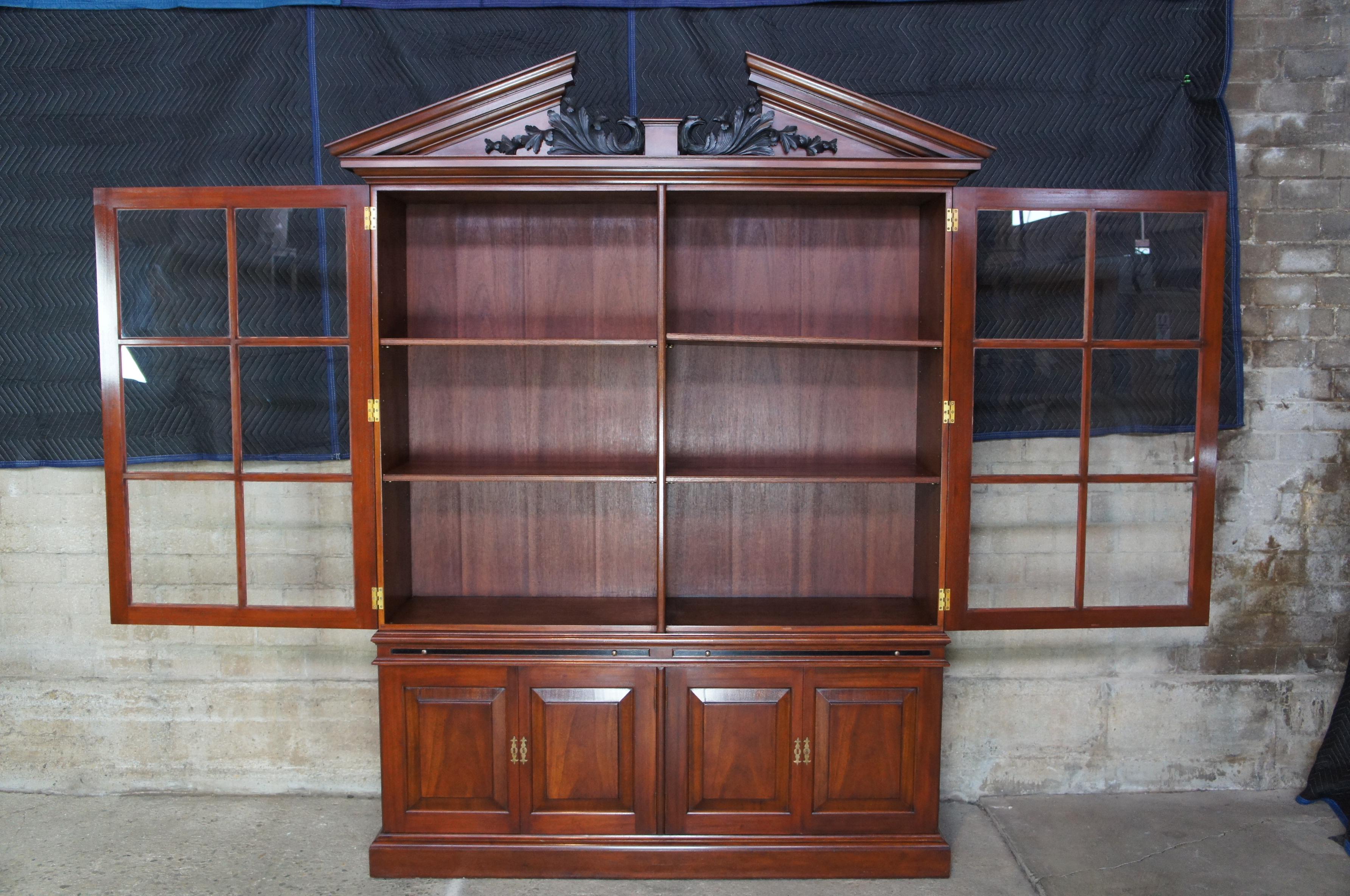 china cabinet used as bookcase