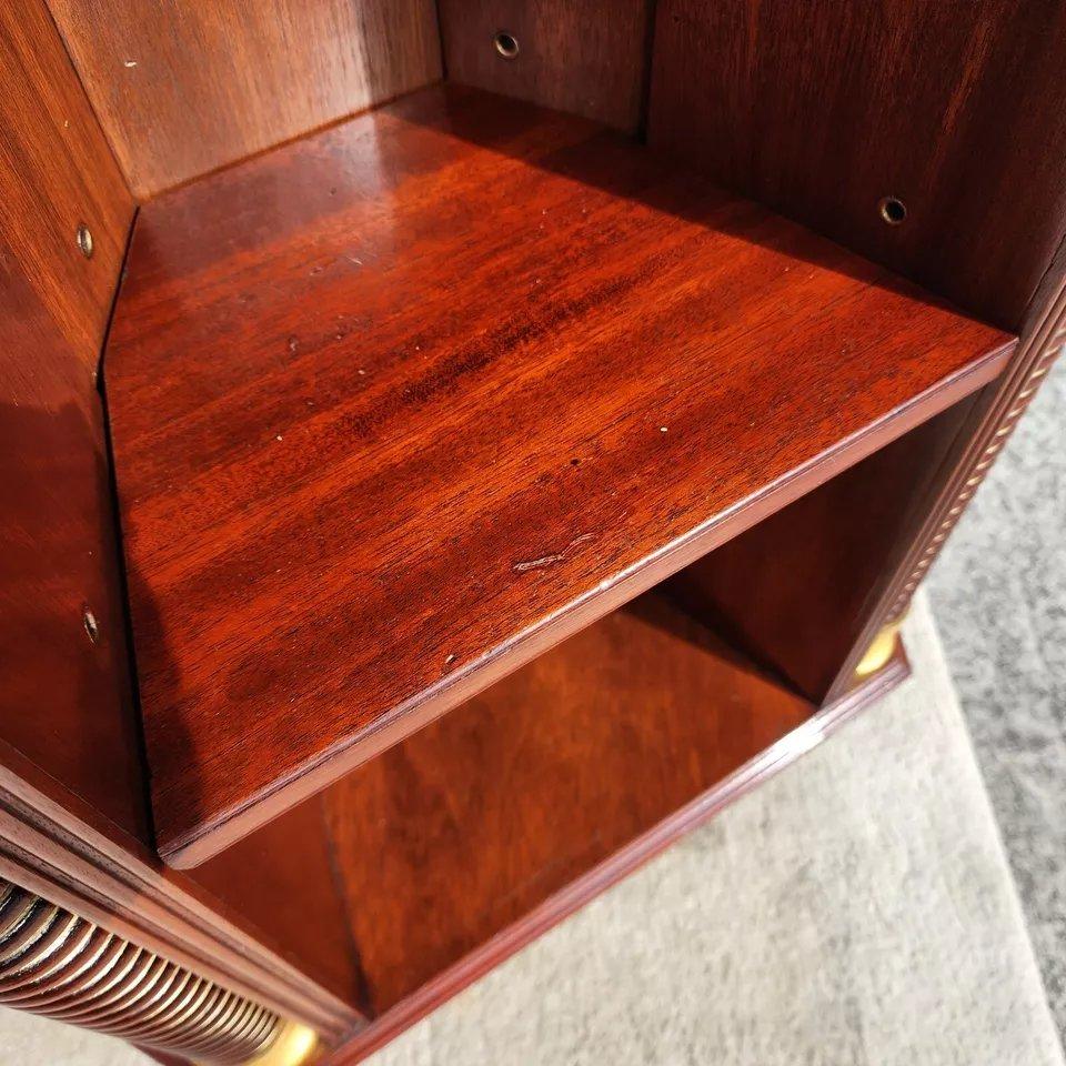ARTHUR BRETT Walnut Center Table Bookcase England For Sale 4