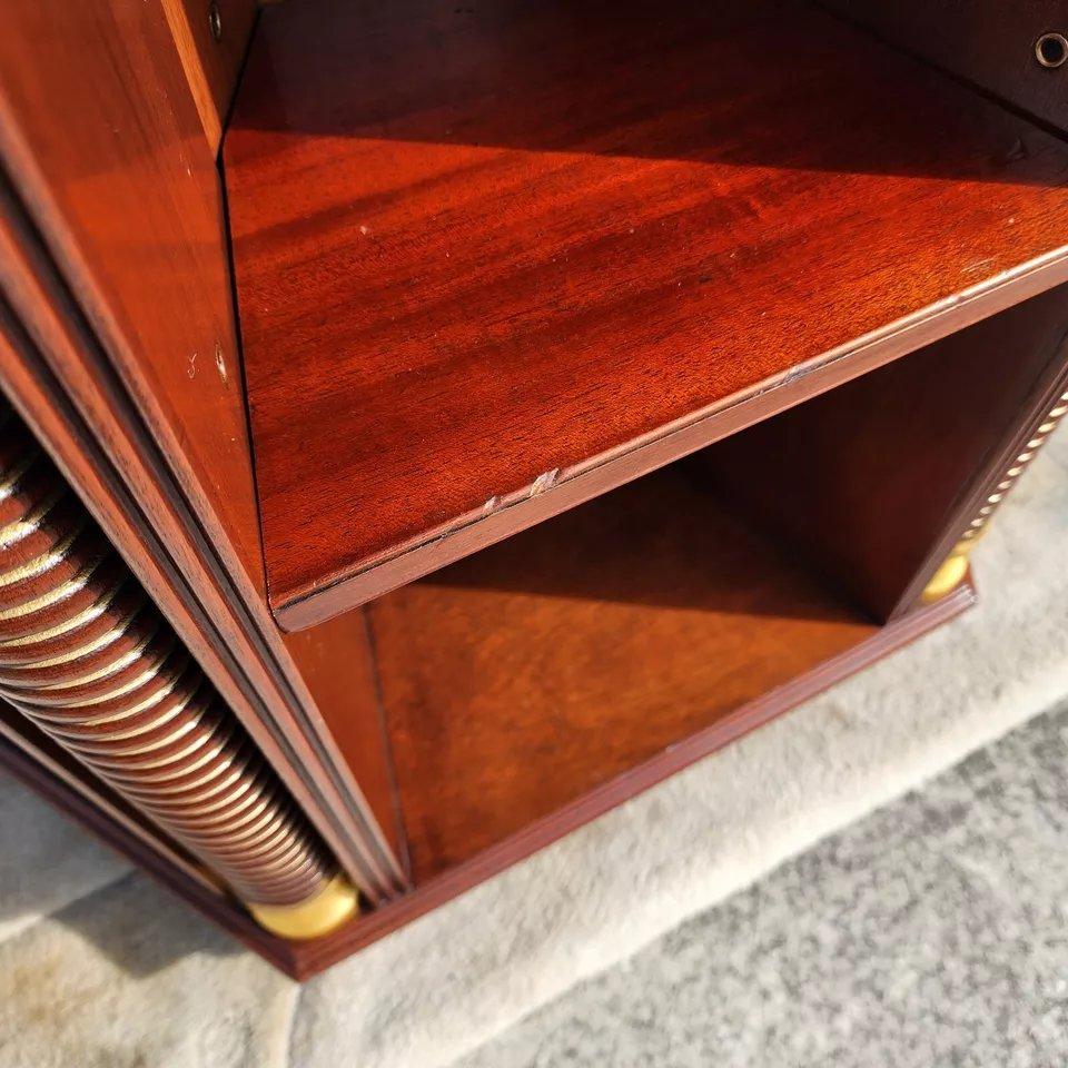 ARTHUR BRETT Walnut Center Table Bookcase England For Sale 5
