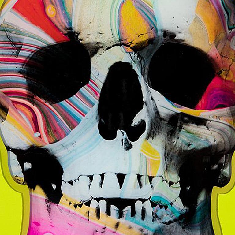 Skull - Street Art Mixed Media Art by Arthur Brouthers