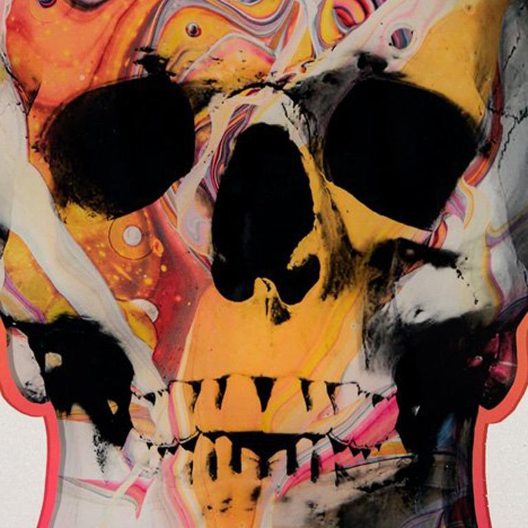 Skull - Street Art Mixed Media Art by Arthur Brouthers