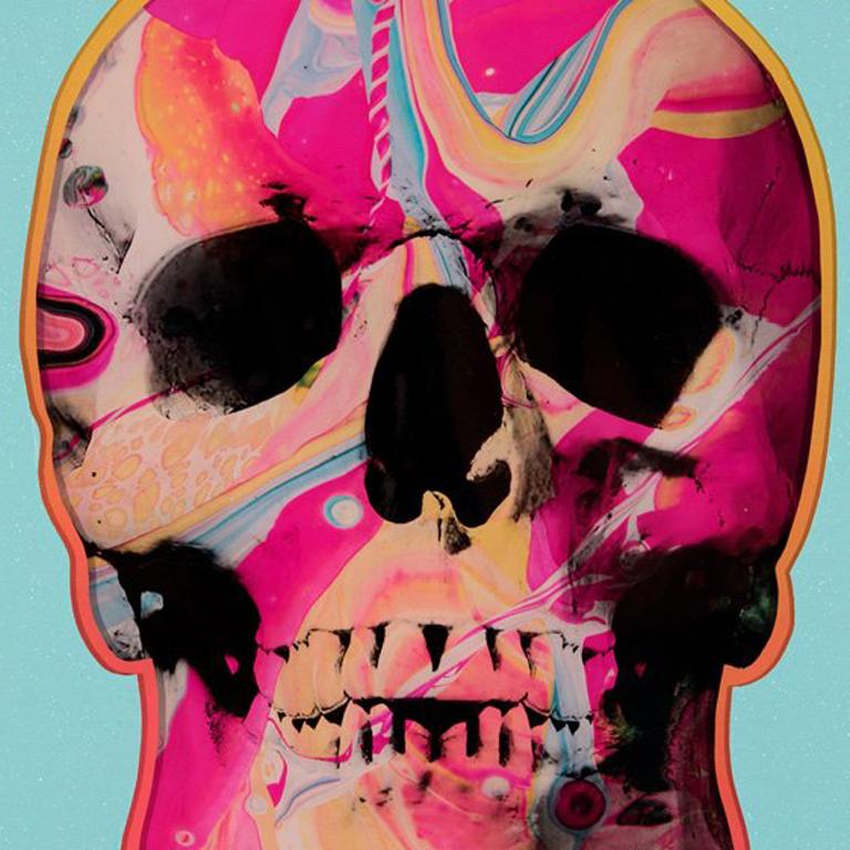 Skull - Street Art Mixed Media Art by Arthur Brouthers