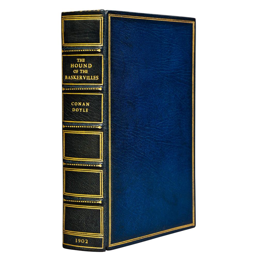 1 volume

Illustrated with 16 plates by Sidney Paget. 

Bound in full blue Morocco by Bayntun, all edges gilt, raised bands, gilt panels, original front cover bound in the rear.

Published: London: George Newnes, 1902. First Edition $3,500.