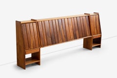Arthur Carpenter Espenet King-Sized Oiled Walnut Headboard 1972