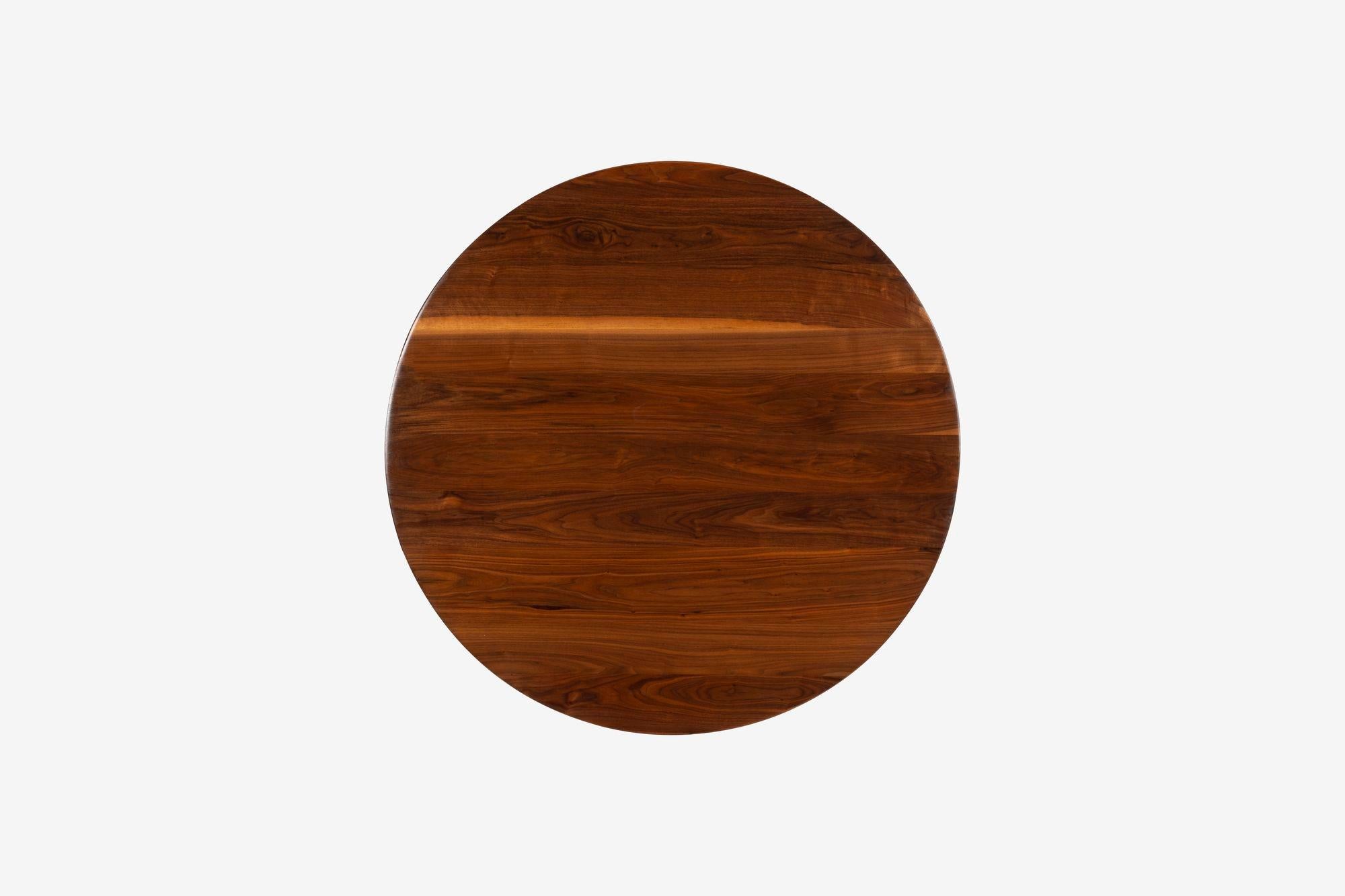 Mid-20th Century Arthur Espent Carpenter Three Leg Table Walnut Dining Table 1960 For Sale