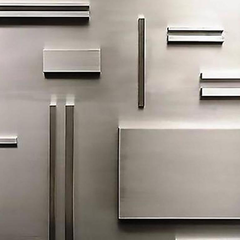 Aluminum Elements Spaced According to Fibonacci - Contemporary Sculpture by Arthur Carter