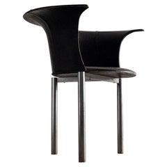 Arthur Casas Etrusca Armchair in Natural Leather and Iron, Brazil, 1989