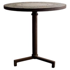Arthur Casas Side Table with Glass Mosaic Top and Iron Base, Brazil, 1990s