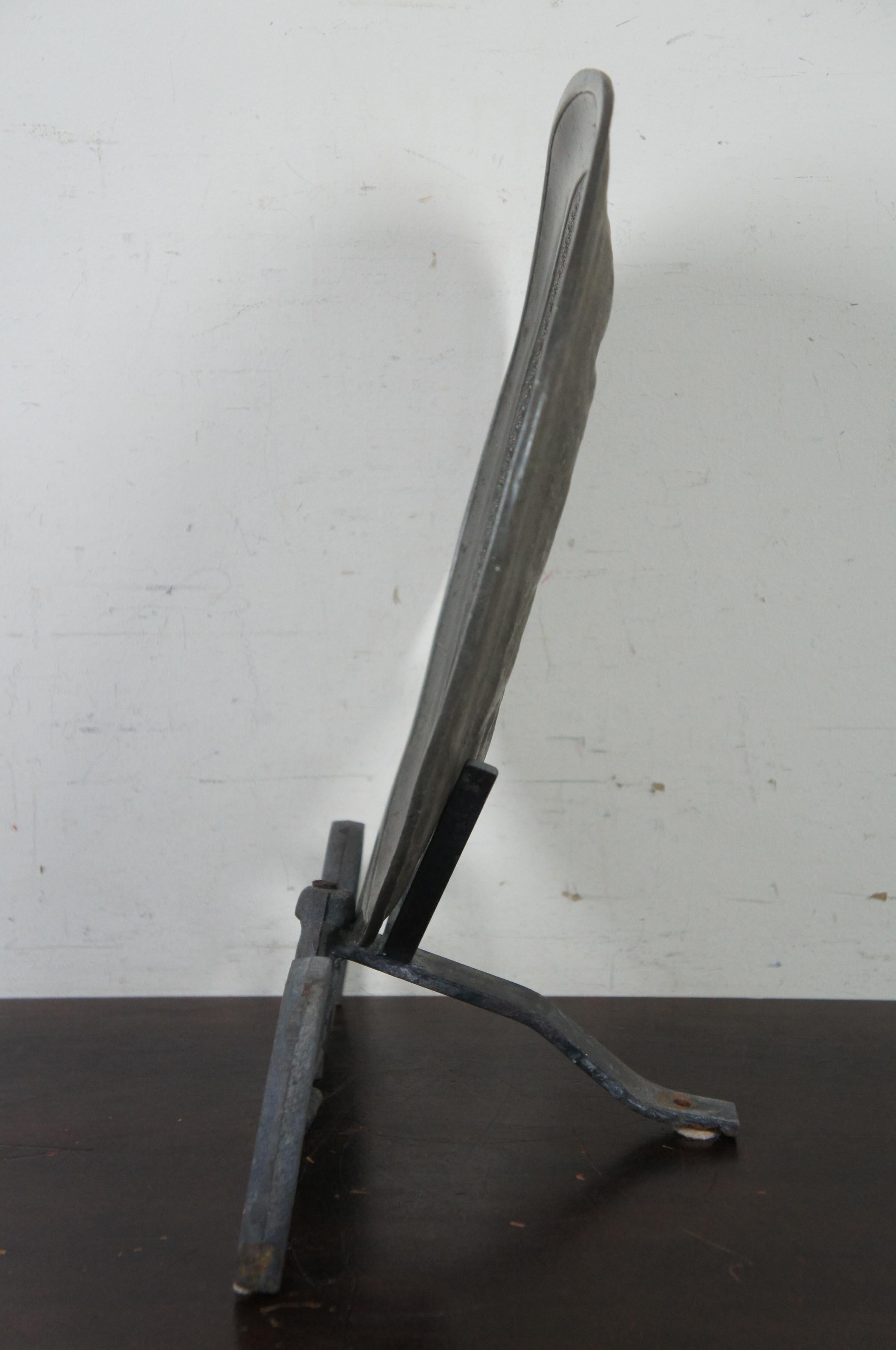Arthur Chaumette Antique Pewter Charger Figural High Relief Athena Renaissance In Good Condition In Dayton, OH