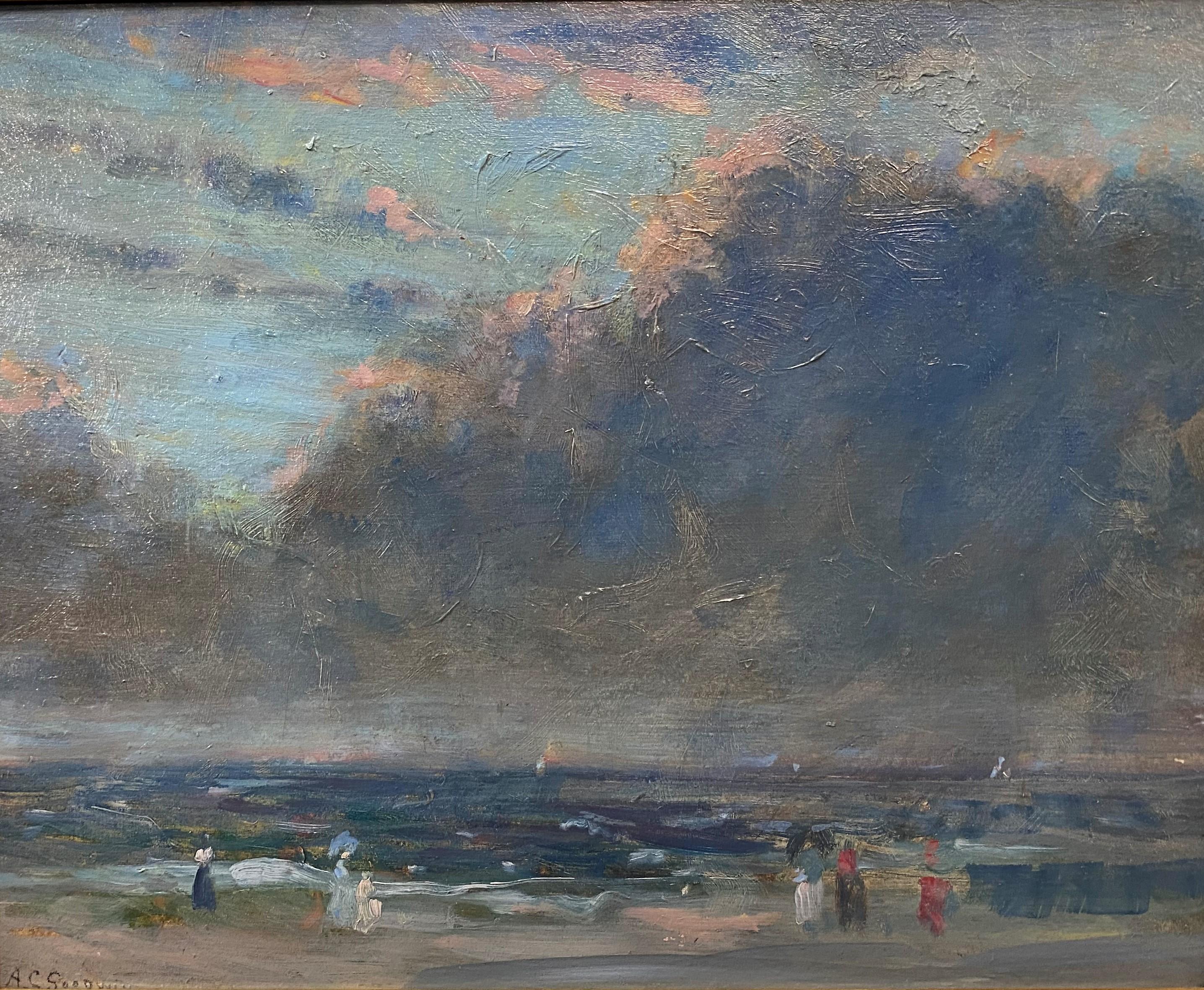 Beach Scene - Painting by Arthur Clifton Goodwin