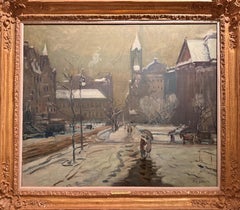 "Boston Square" Arthur Clifton Goodwin, Impressionist Boston Urban Landscape