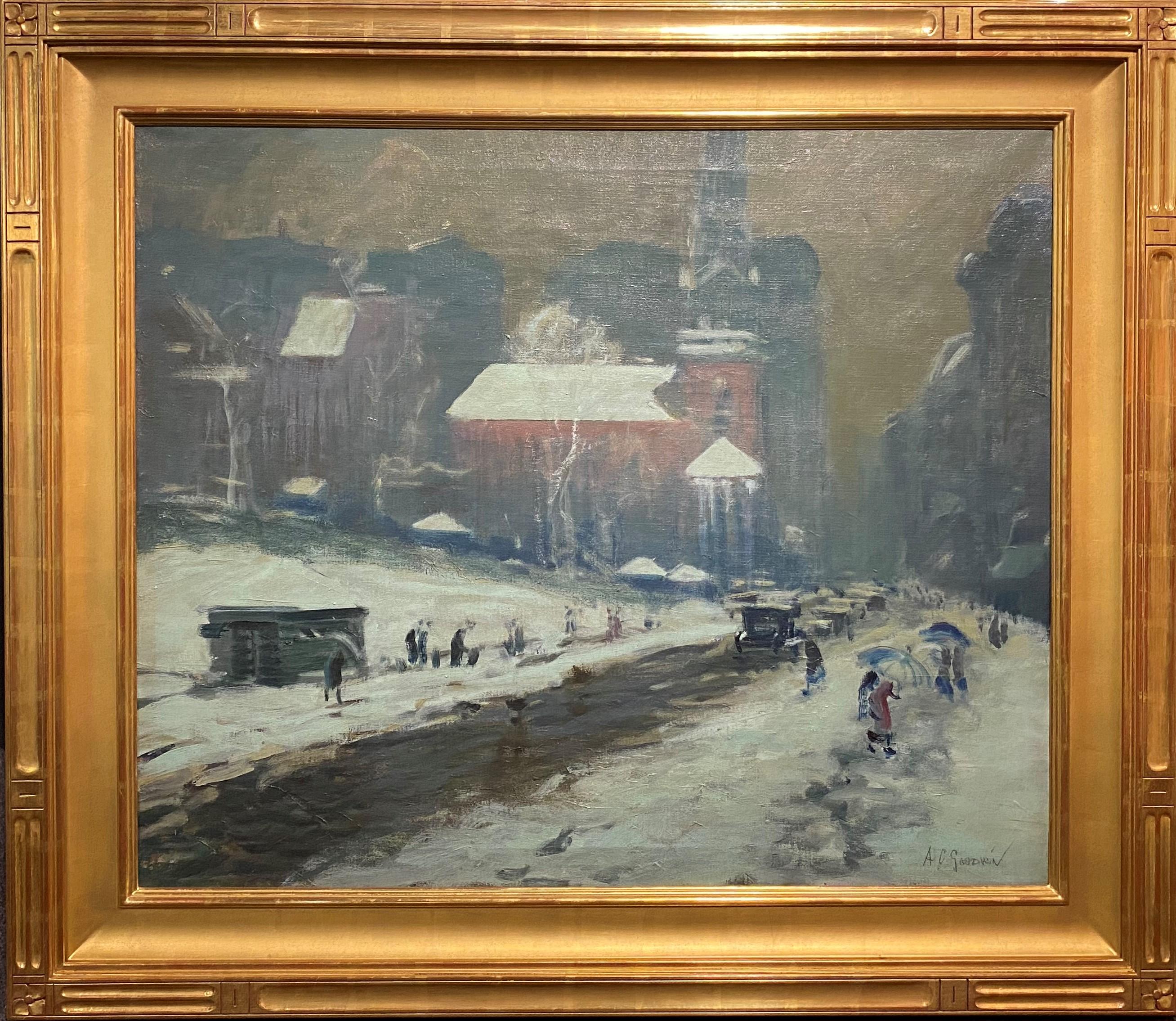 Arthur Clifton Goodwin Landscape Painting - Boston Winter Scene
