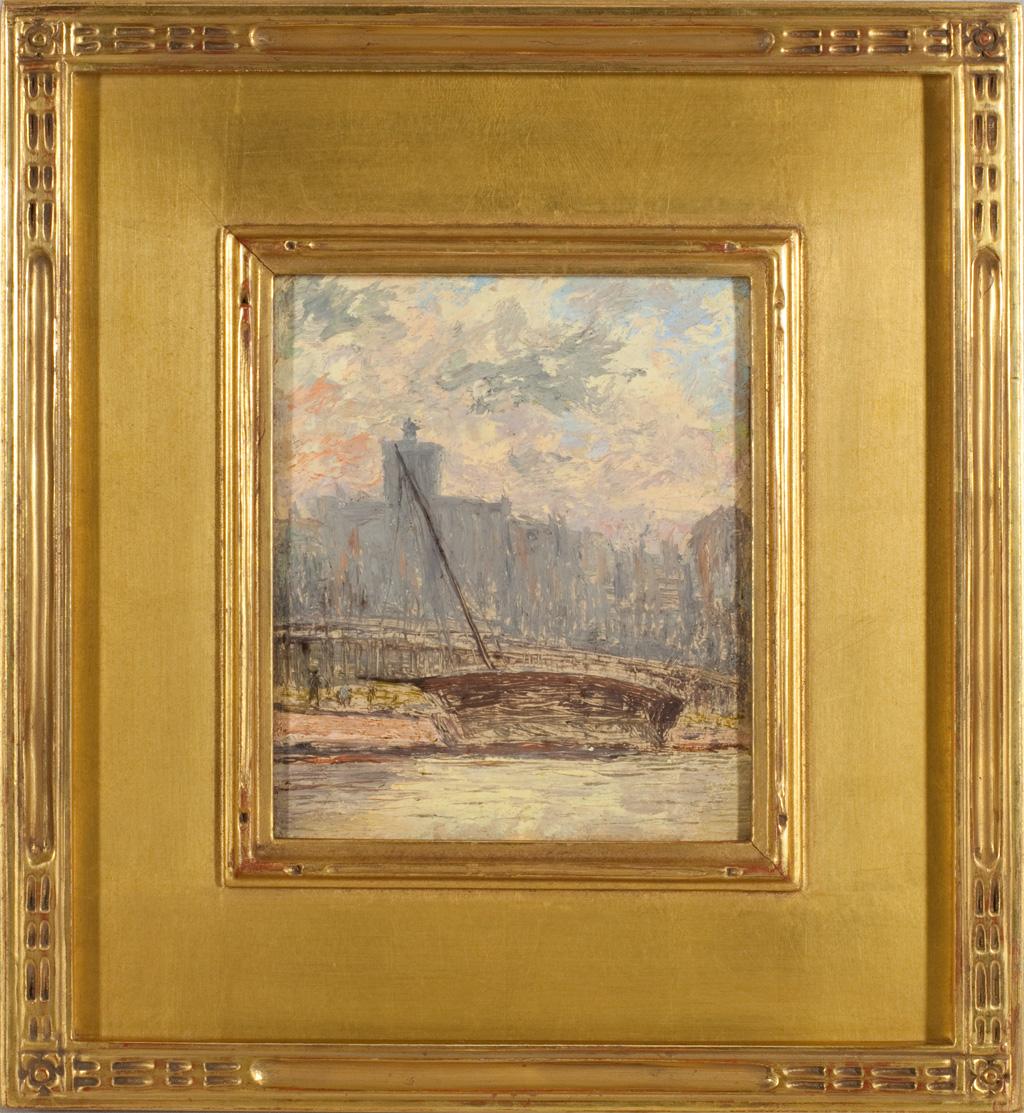 City View from the Harbor - Painting by Arthur Clifton Goodwin