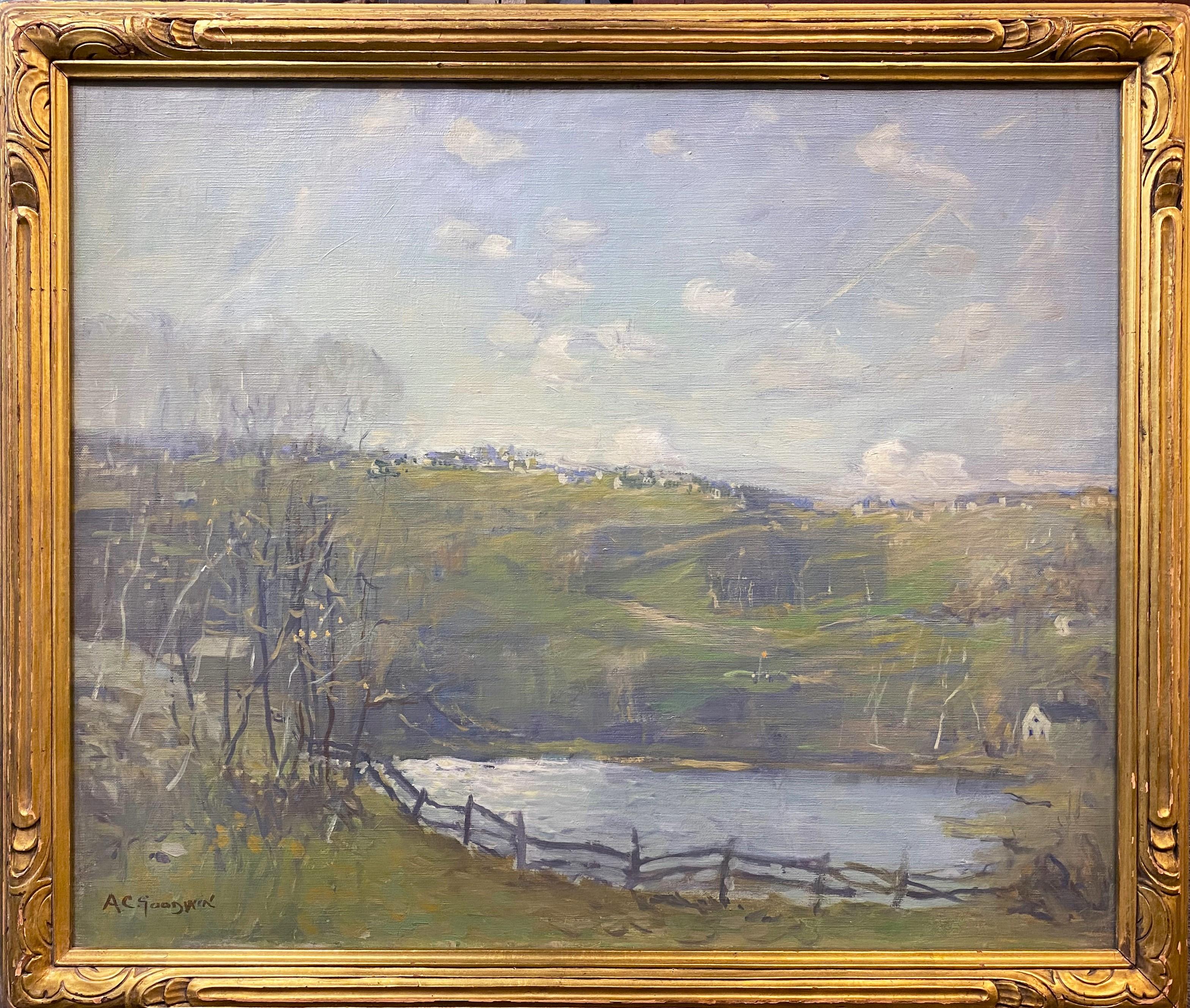 Golf Course, Probably The Country Club, Brookline MA - Art by Arthur Clifton Goodwin