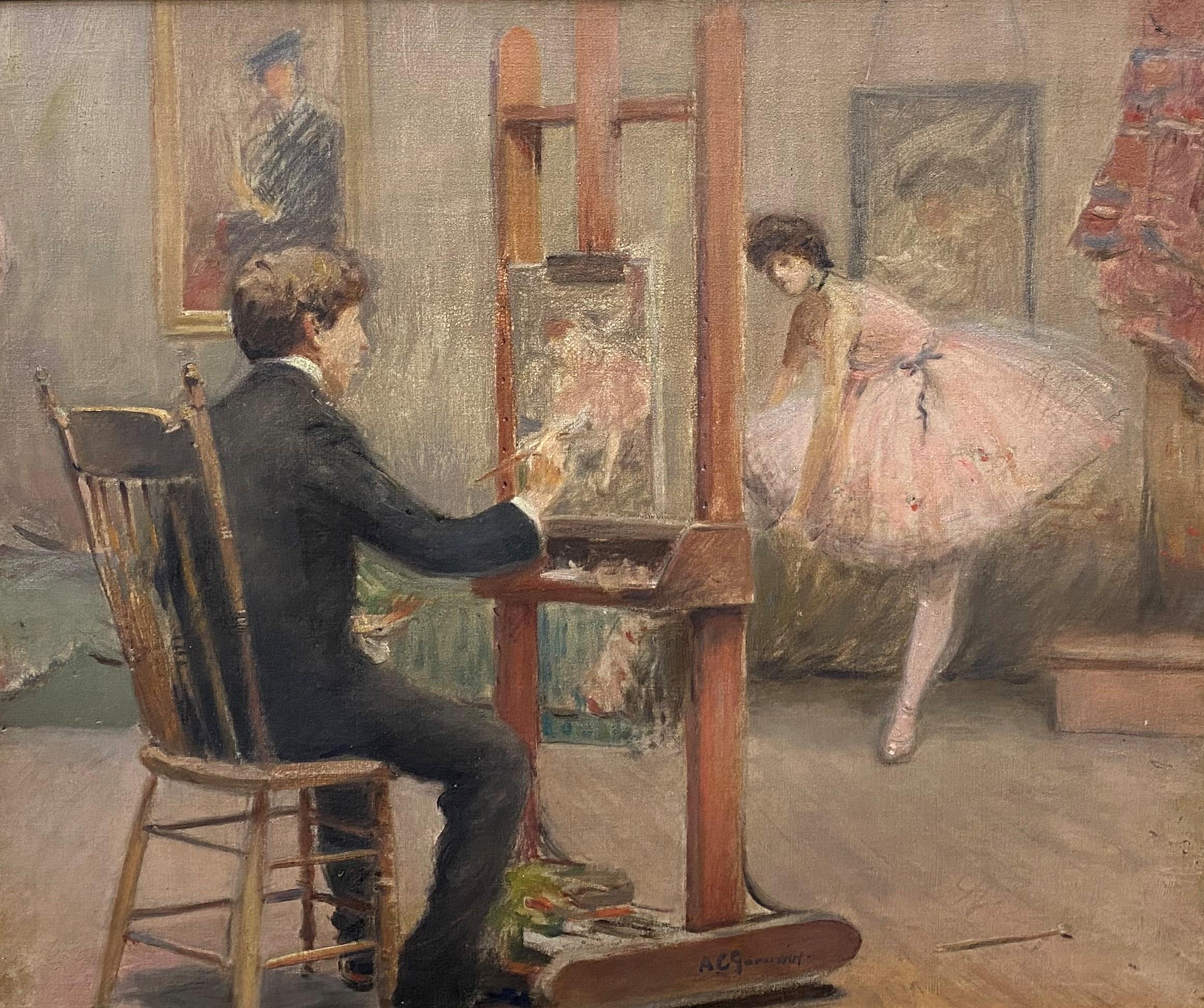 Louis Kronberg In His Studio  - Painting by Arthur Clifton Goodwin