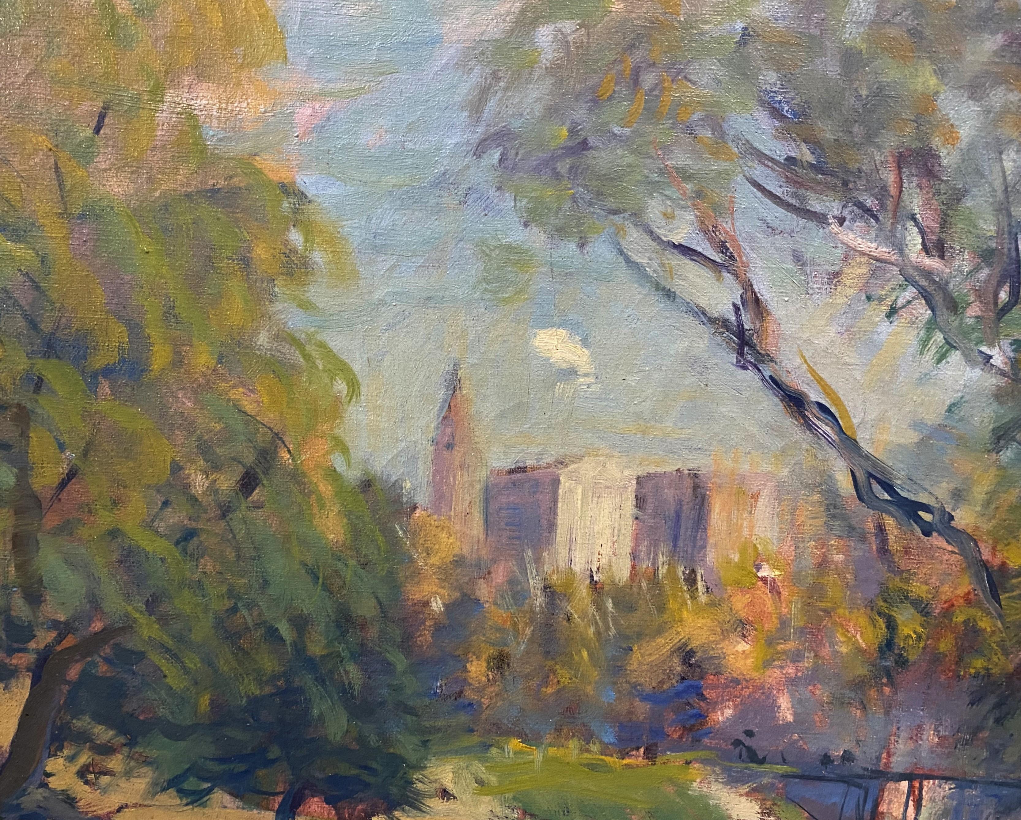 Una bella vista del Giardino Pubblico adiacente al Boston Common dell'artista americano Arthur Clifton Goodwin (1864-1929). Nato a Portsmouth, nel New Hampshire, Goodwin visse e lavorò per la maggior parte della sua vita in Massachusetts e a New