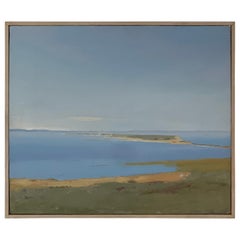 Arthur Cohen Oil on Canvas "Sandy Hook from Twin Lights", 1987