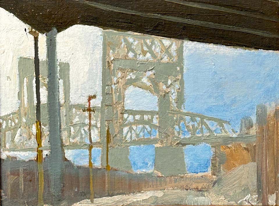 "Bridge, Harlem River" - cityscape by New York City & Provincetown Modernist