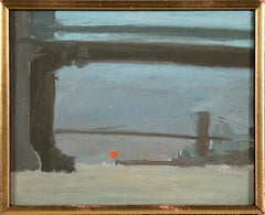 East River, View of Brooklyn Bridge from Manhattan Bridge