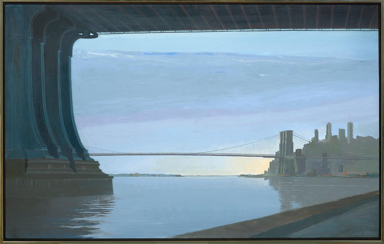 The Bridges, 1981 - Painting by Arthur Cohen