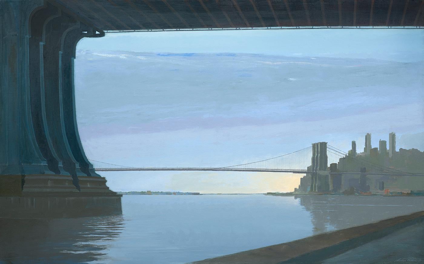 Arthur Cohen Landscape Painting - The Bridges, 1981